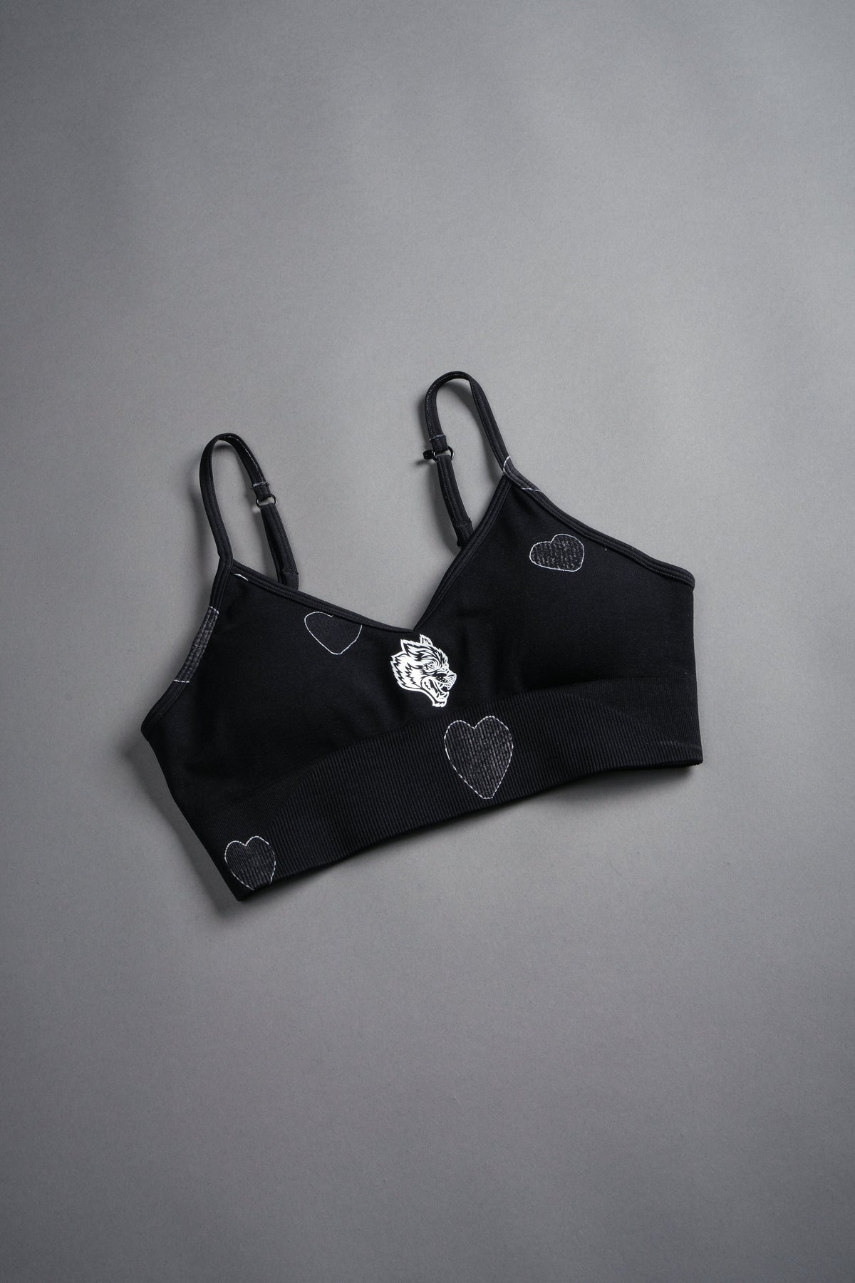 Her Energy "Everson" Seamless Sports Bra in Heart Candy Black - imagem 9