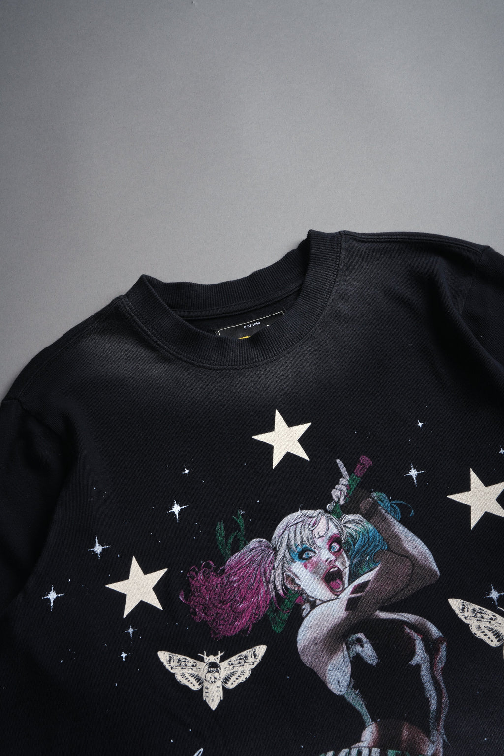 She's a Star "Premium" Oversized Cropped Tee in Black Drift Wash — imagem 7