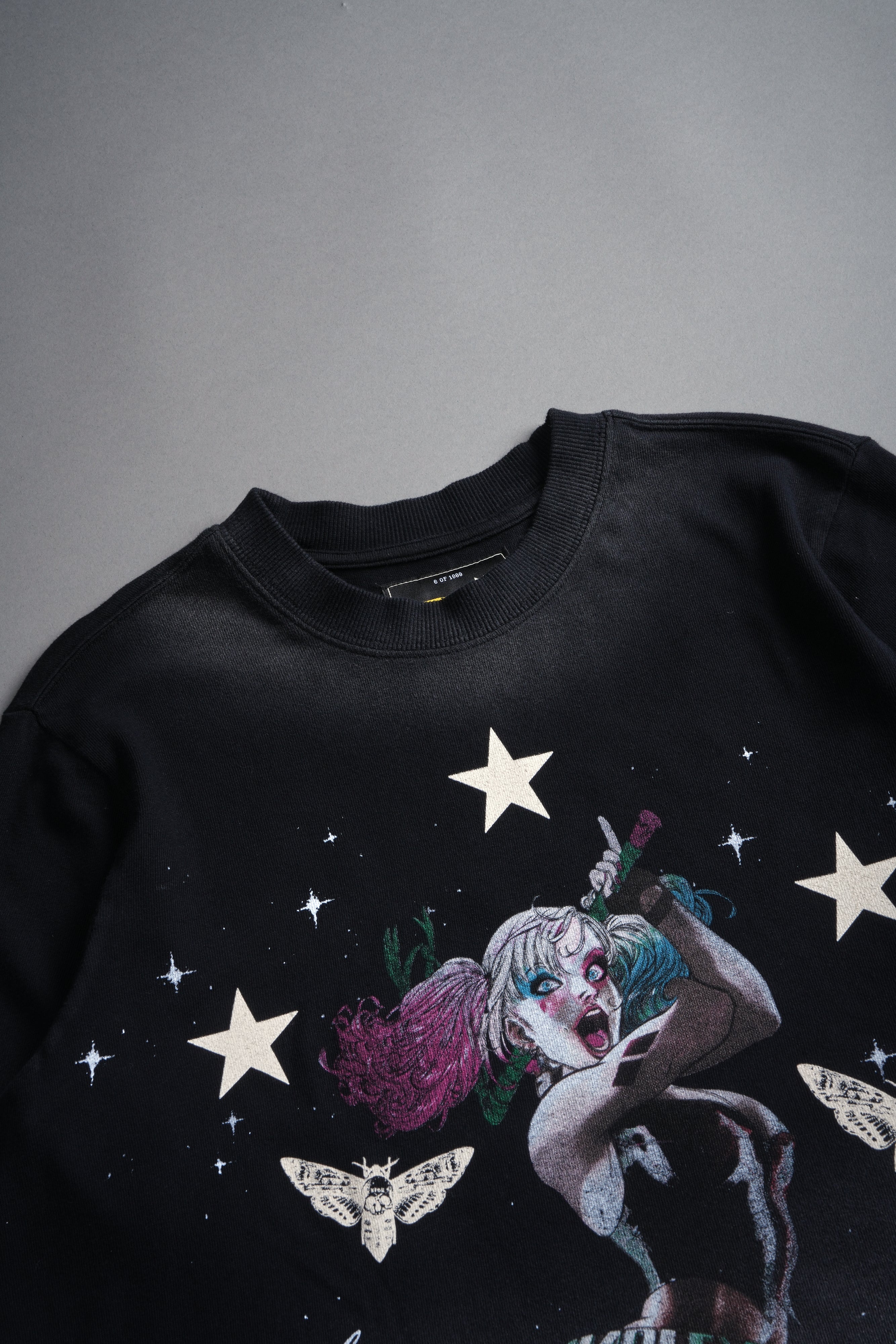 She's a Star "Premium" Oversized Cropped Tee in Black Drift Wash — imagem 7