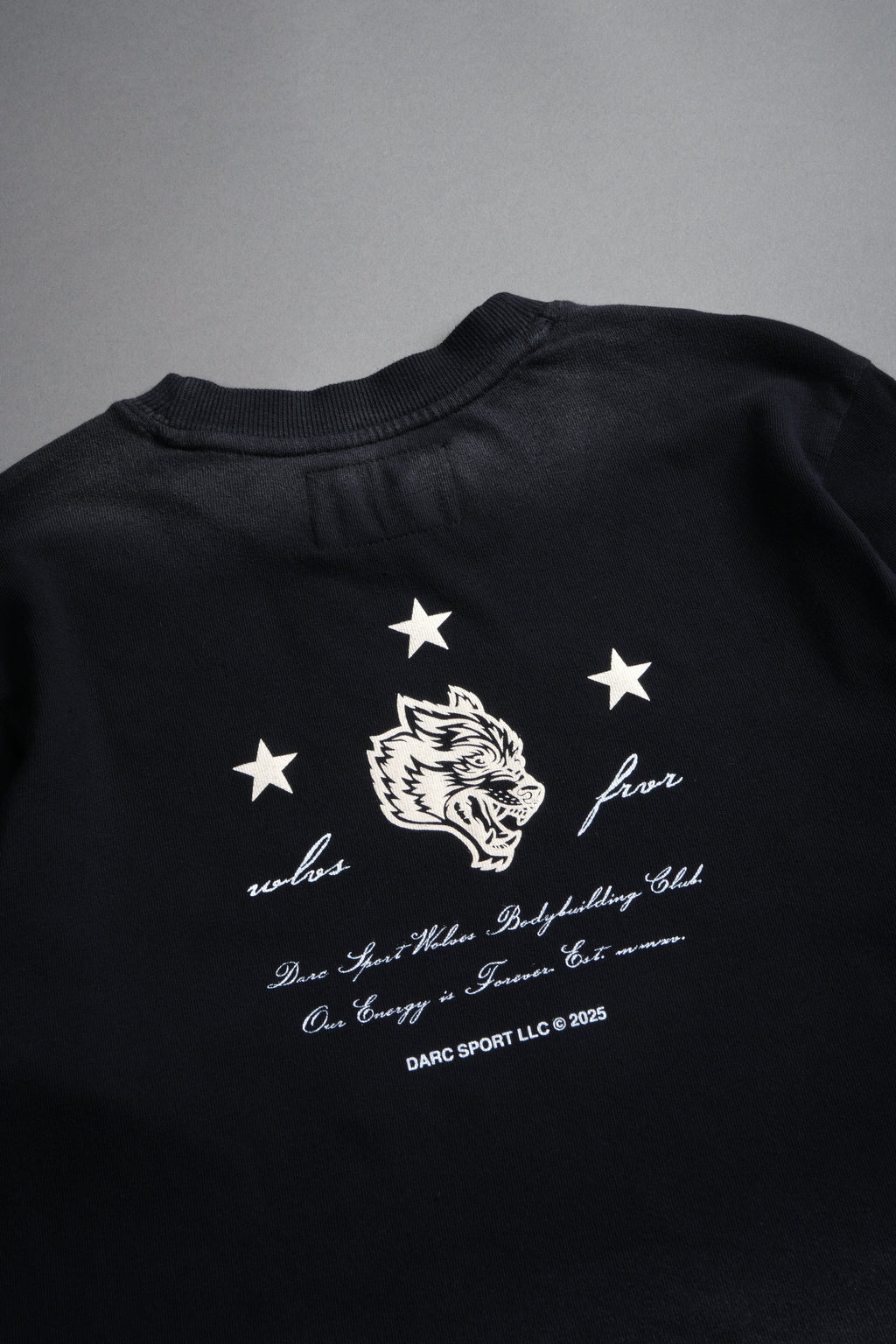 She's a Star "Premium" Oversized Cropped Tee in Black Drift Wash — imagem 8
