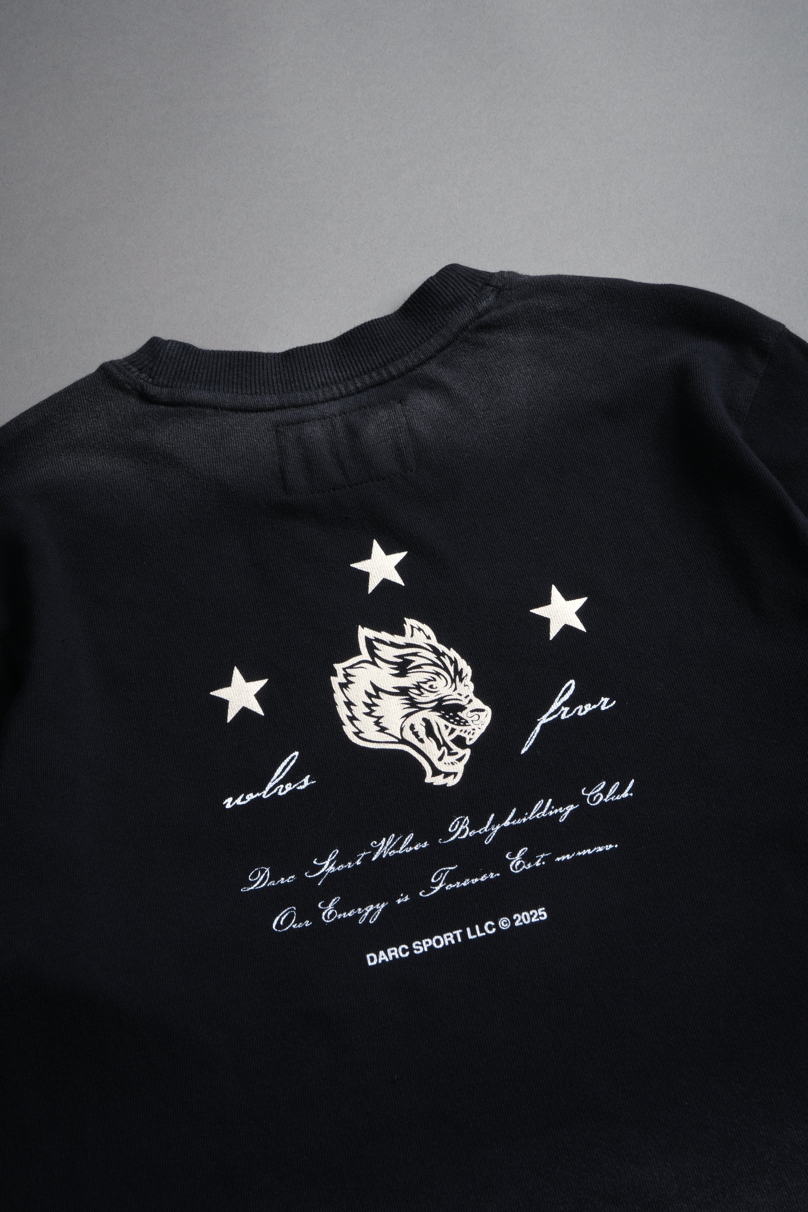 She's a Star "Premium" Oversized Cropped Tee in Black Drift Wash — imagem 8