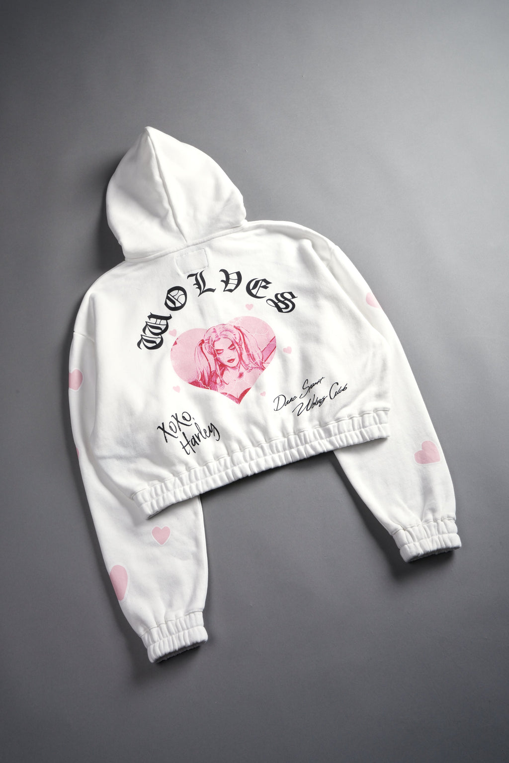 Her Energy "Chambers" (Cropped) Zip Hoodie in Cream — imagem 8