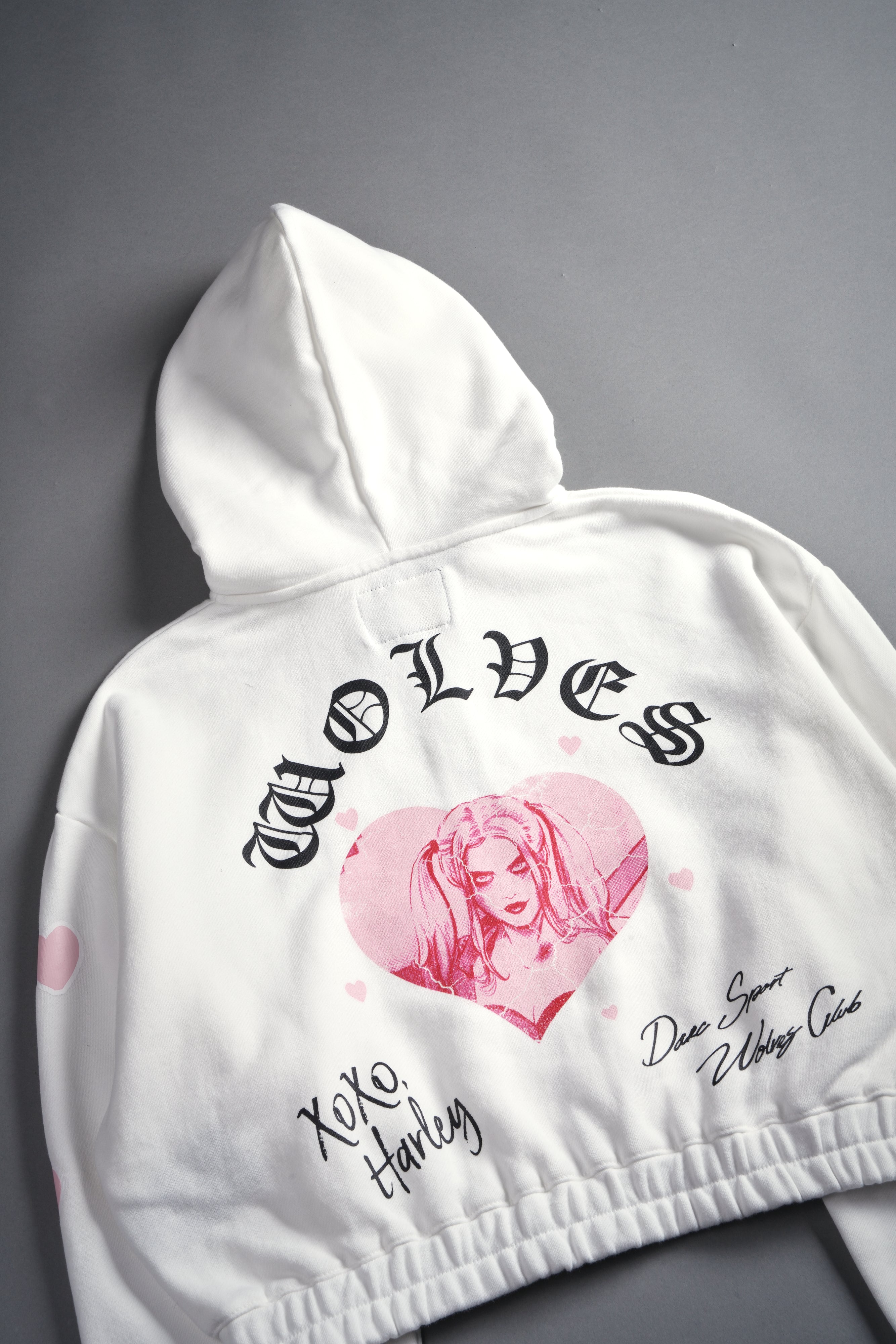 Her Energy "Chambers" (Cropped) Zip Hoodie in Cream — imagem 10