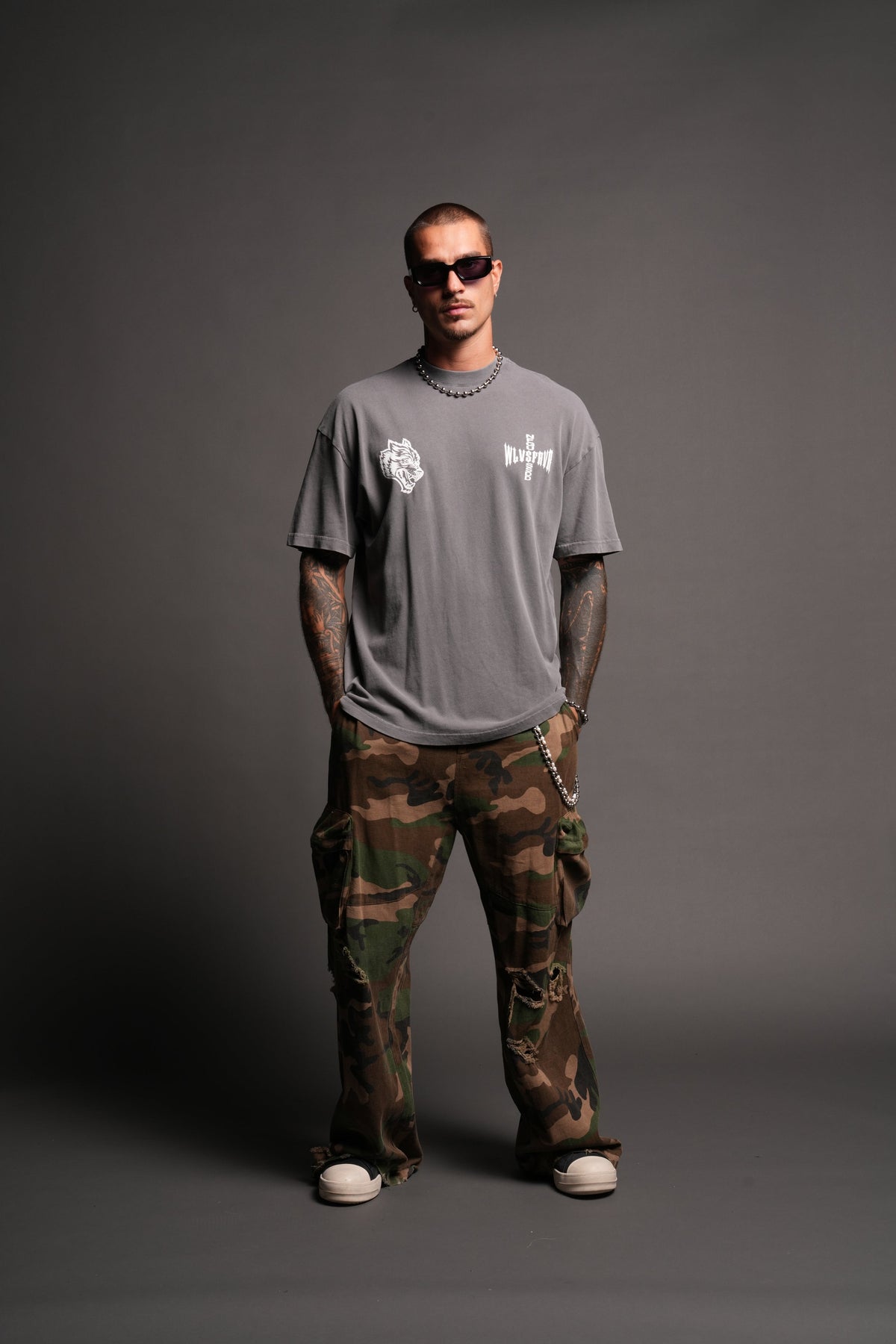 All Of Us 1 Of 500 Premium Oversized Tee In Slate Gray - imagem 5