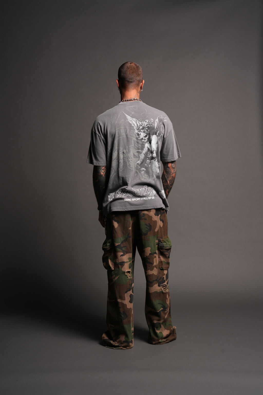 All Of Us 1 Of 500 Premium Oversized Tee In Slate Gray - imagem 6