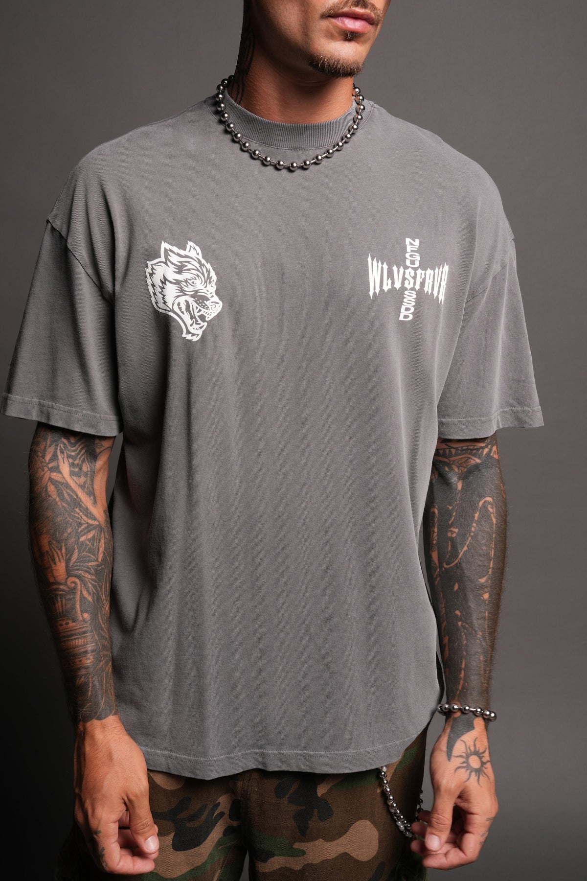 All Of Us 1 Of 500 Premium Oversized Tee In Slate Gray - imagem 7