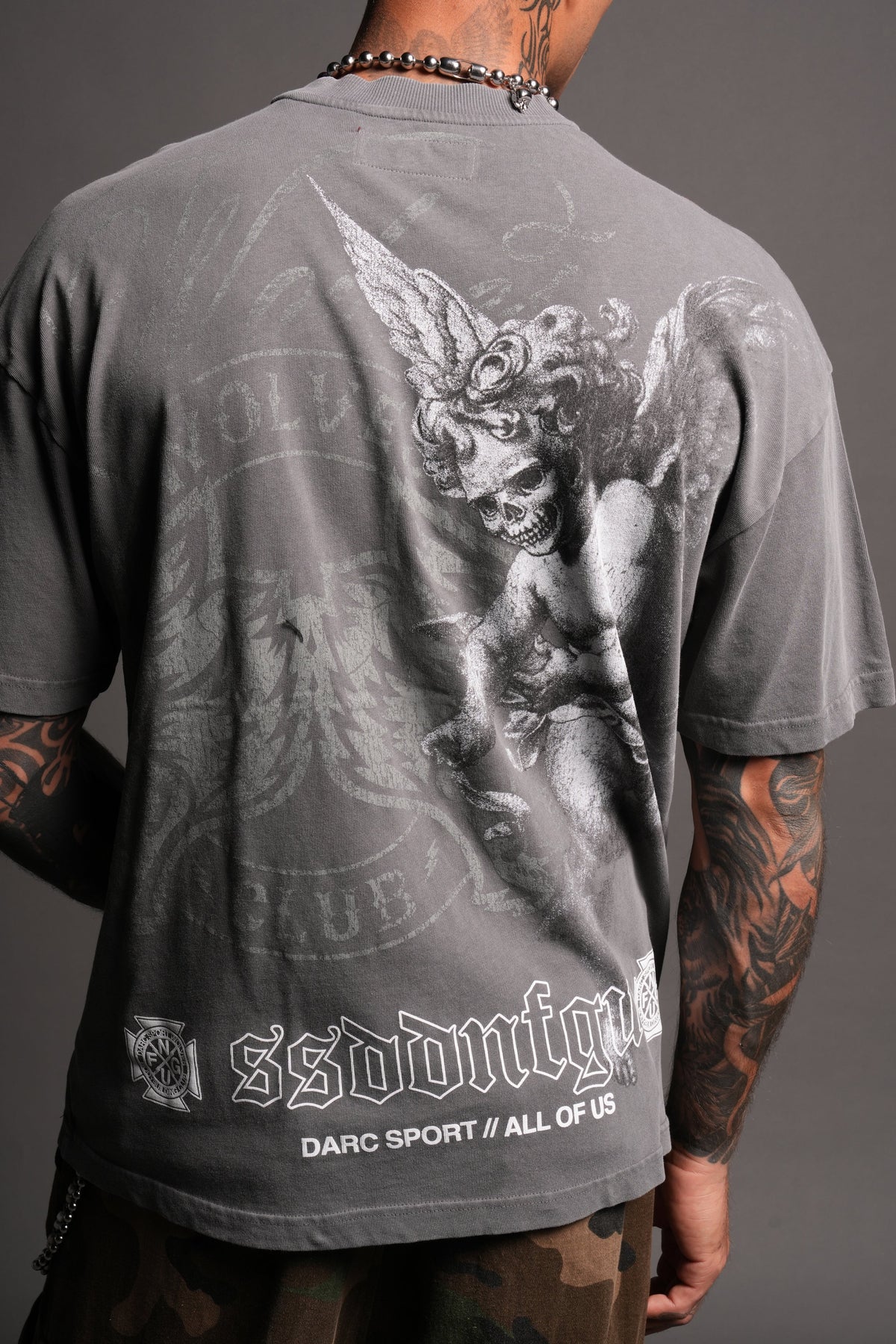 All Of Us 1 Of 500 Premium Oversized Tee In Slate Gray - imagem 8
