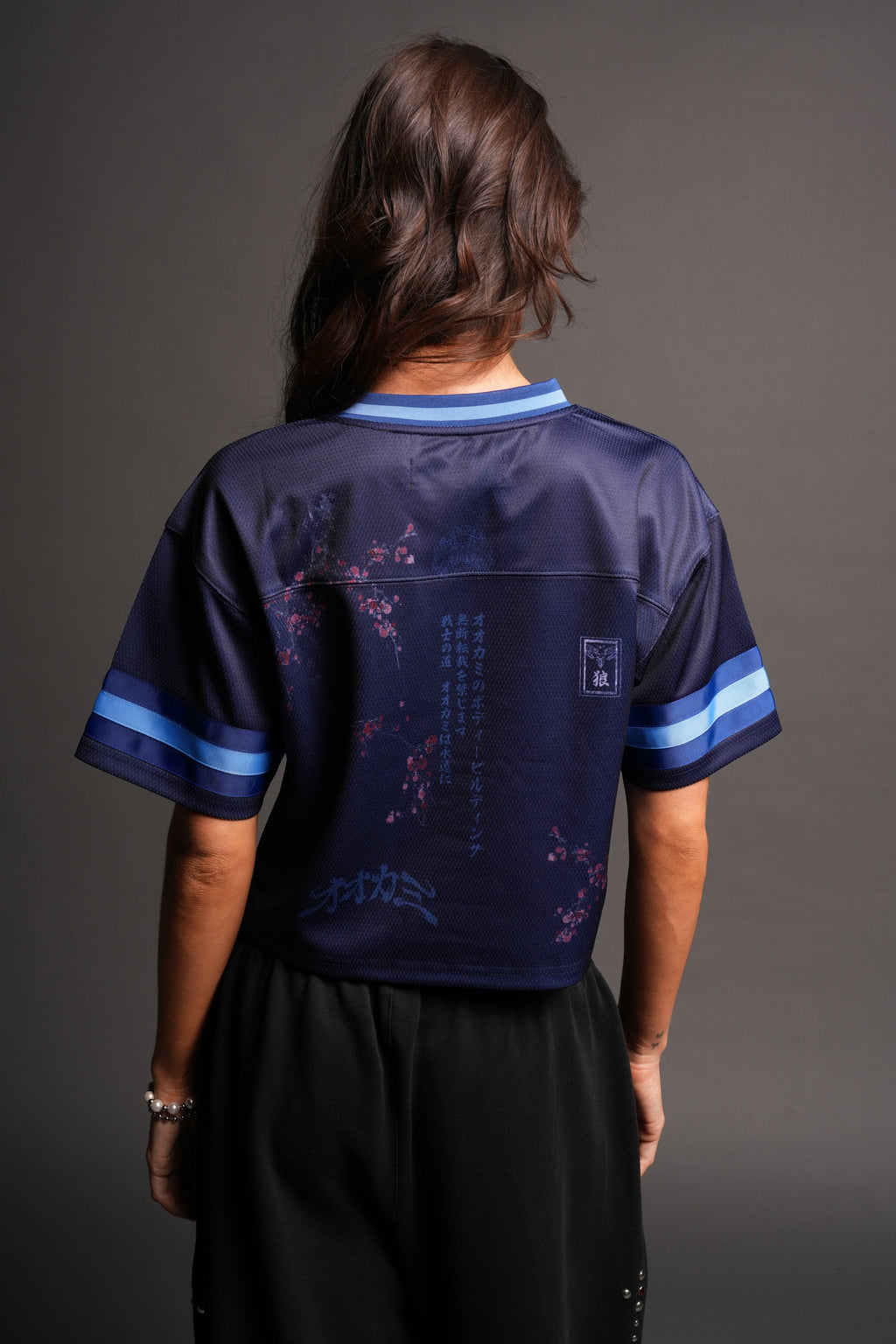 Honor She Football Crop Jersey in Royal Navy — imagem 2