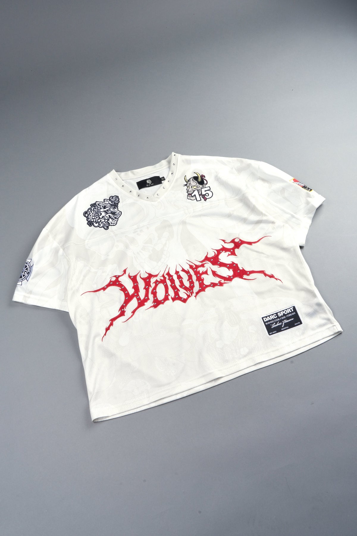 Gashadokuro Emmitt Football Jersey in Cream — imagem 9