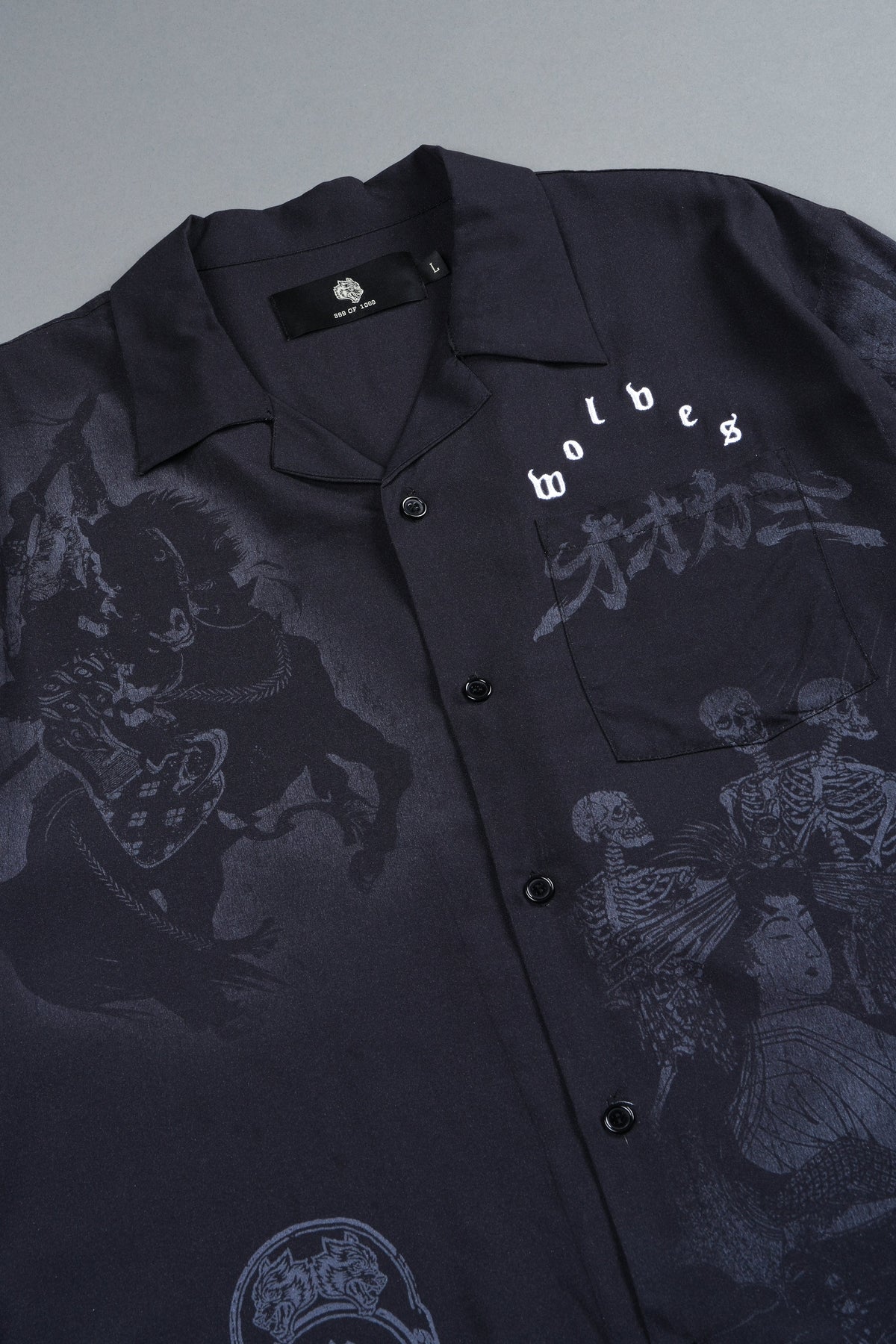Ronin'S Lament Romero Mid Length Button Up in Black — imagem 9