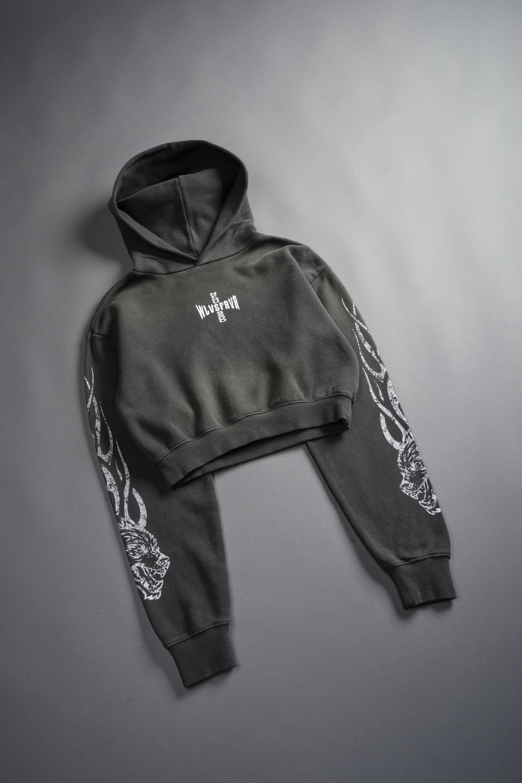 Finite Flame "Rose" She Hoodie in Wolf Gray Drift Wash — imagem 5