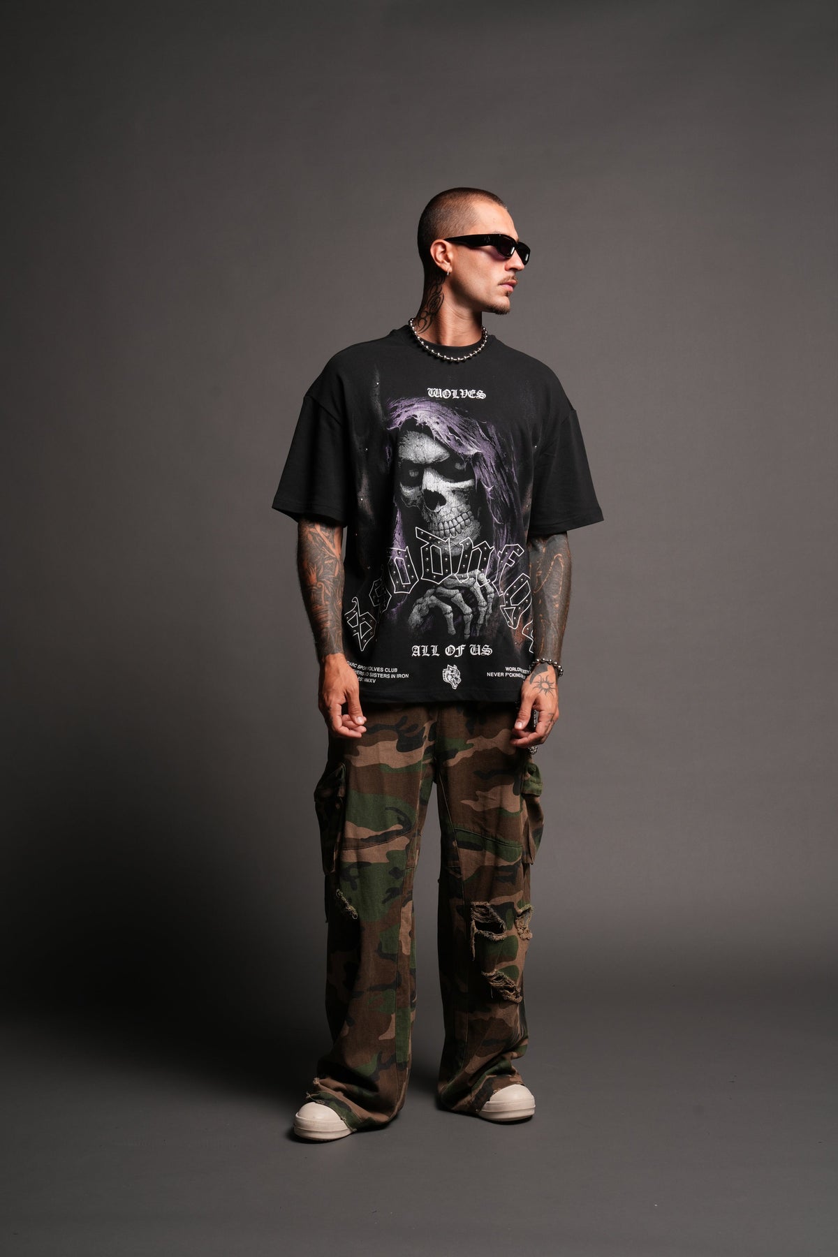 Reaper'S Calling Premium Oversized Tee In Black - imagem 5