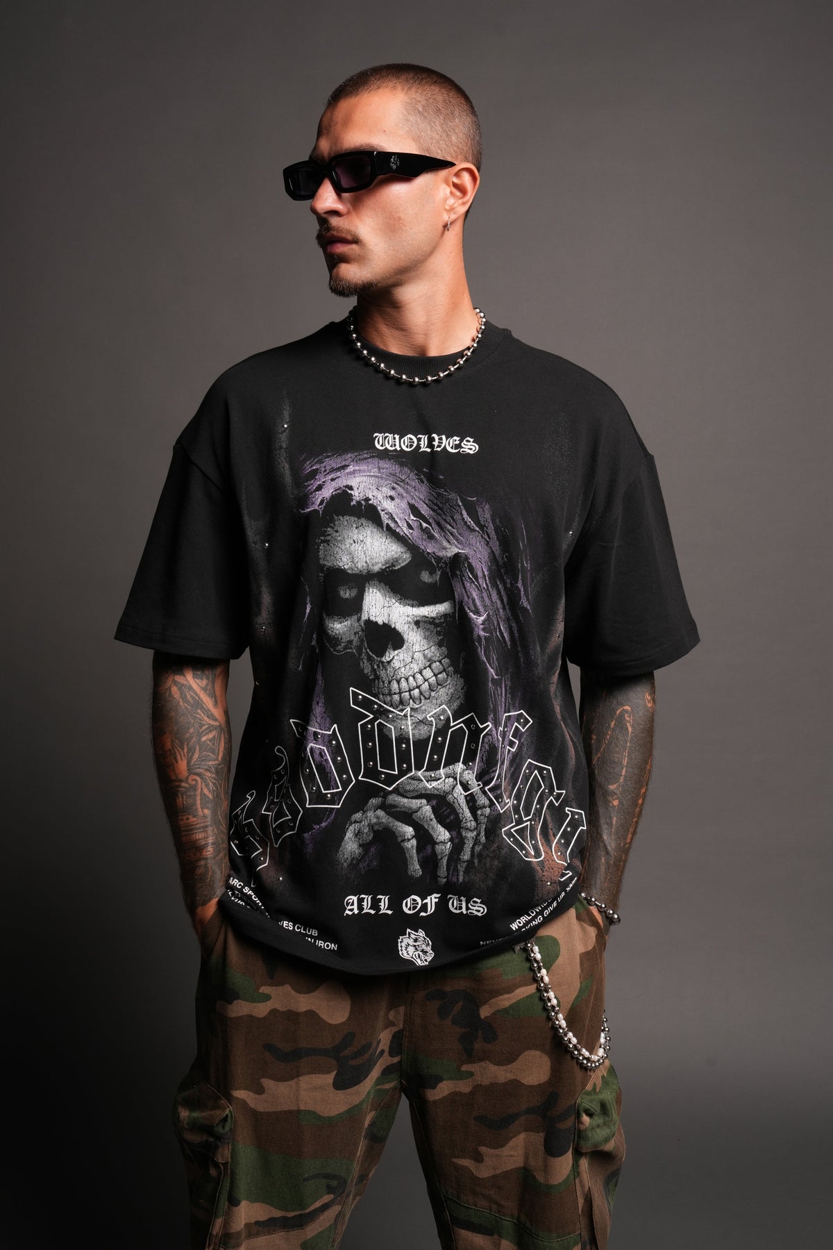 Reaper'S Calling Premium Oversized Tee In Black - imagem 4