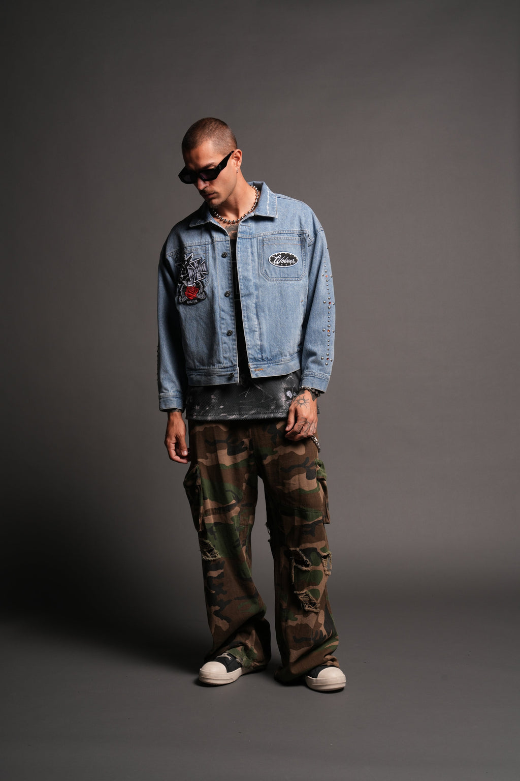Wolves Heritage Jax Denim Jacket In Light Wash - imagem 5