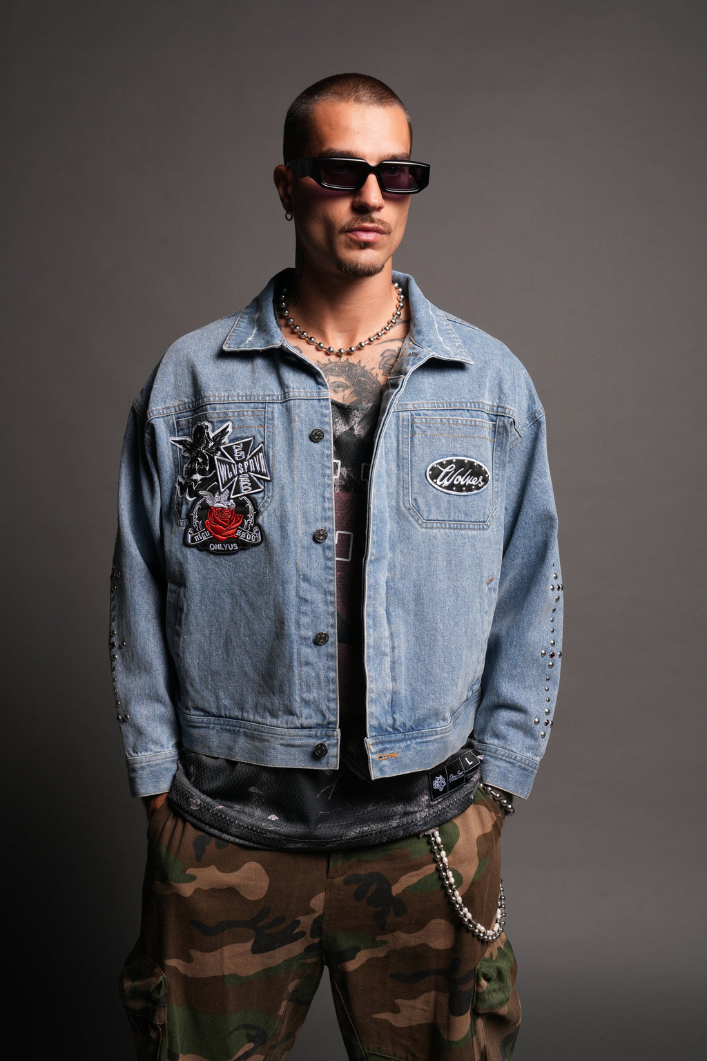 Wolves Heritage Jax Denim Jacket In Light Wash - imagem 4