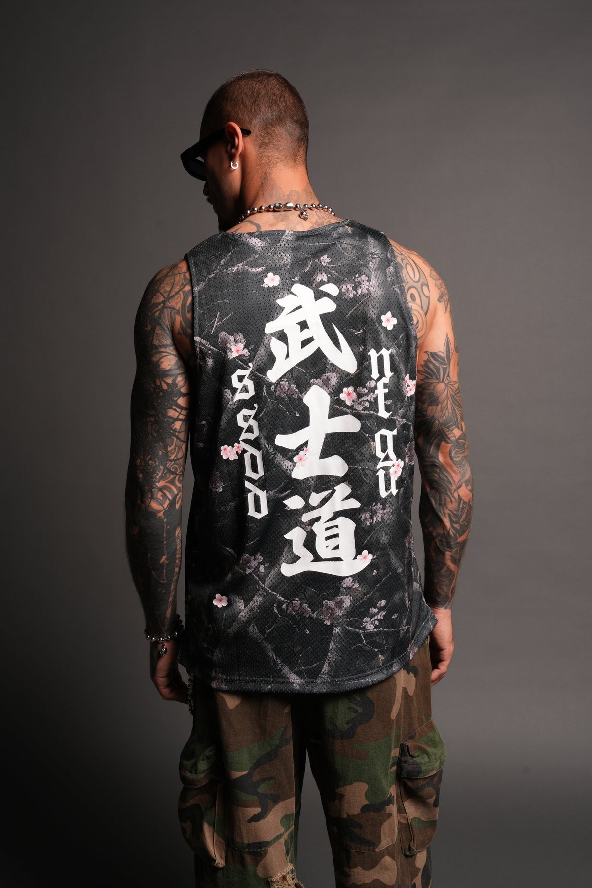 Shadow Blossom Reversible Bball Jersey In Slate Gray / All Of Us Camo - imagem 2