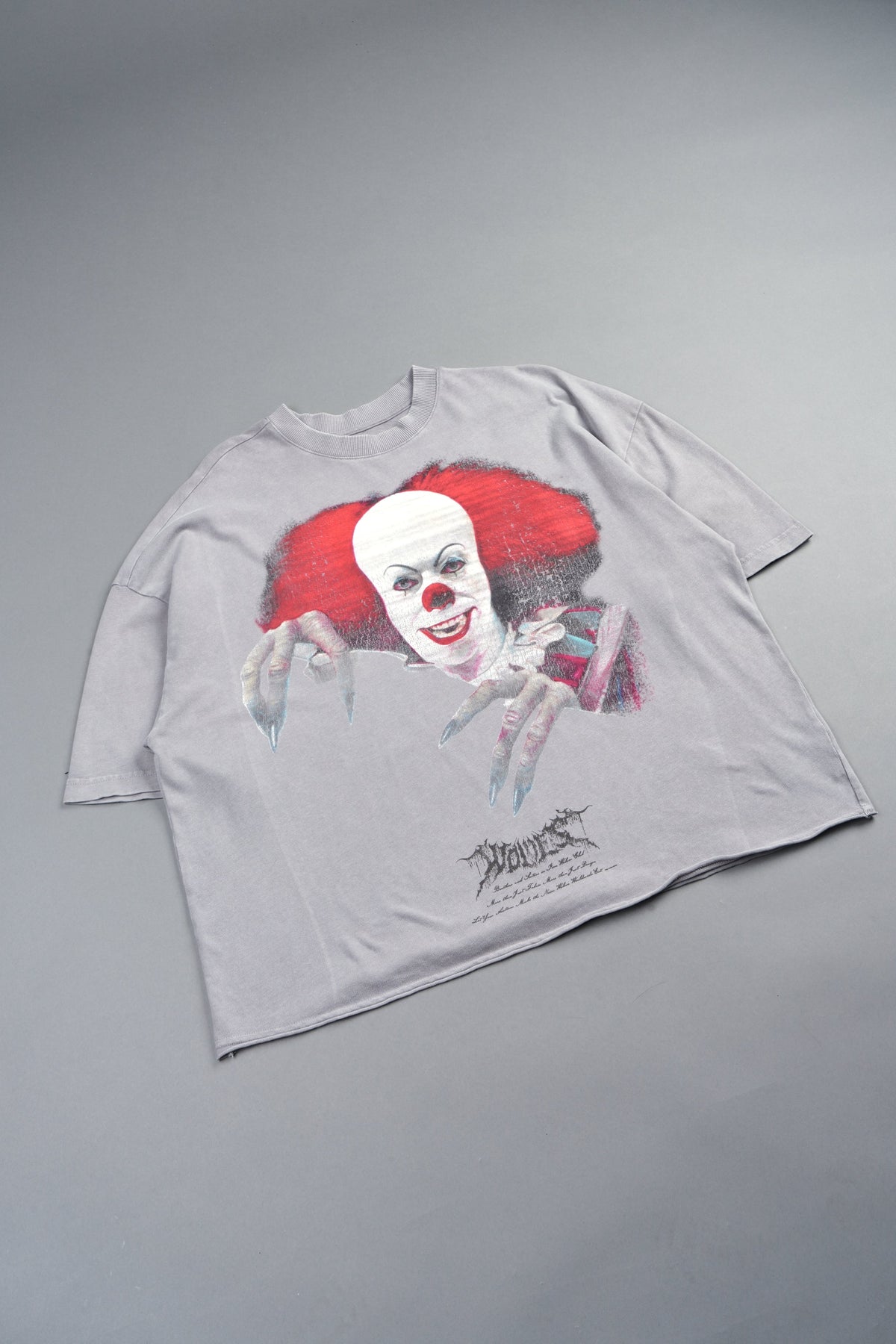 Pennywise Premium Raw Hem Box Cut Tee In Dove Gray
