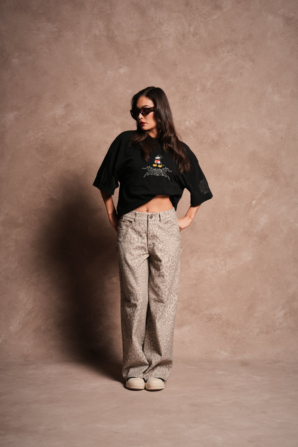Mickey Wlvsfrvr Premium Oversized Tee in Black