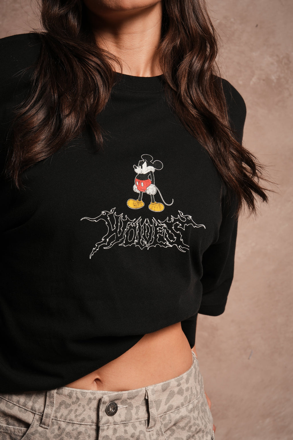 Mickey Wlvsfrvr Premium Oversized Tee in Black