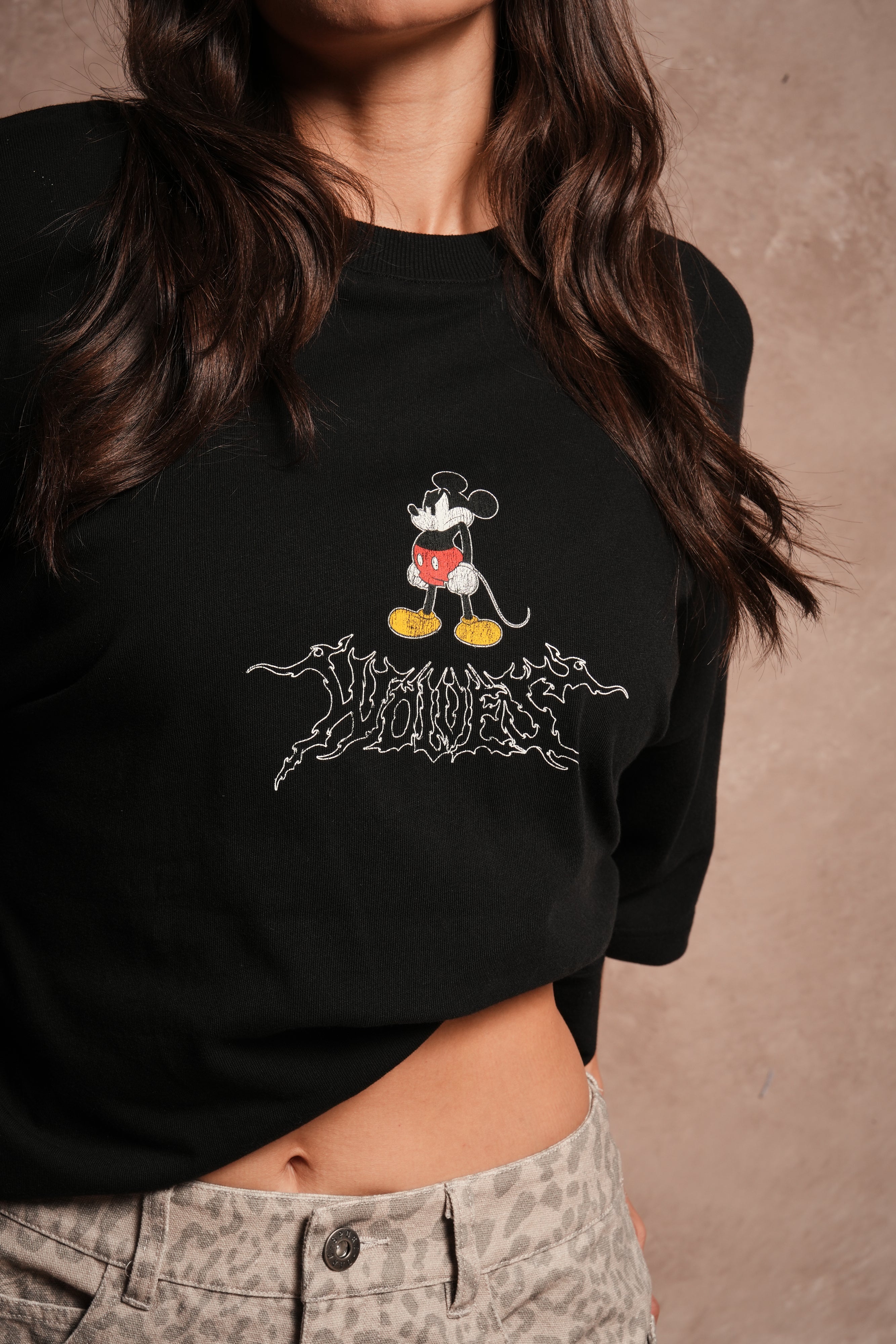 Mickey Wlvsfrvr Premium Oversized Tee in Black