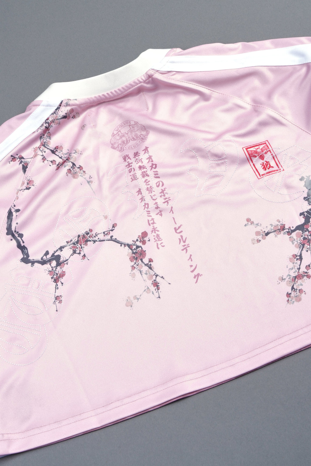 She Wave She Laced Crop Jersey Top in Blush Pink — imagem 5