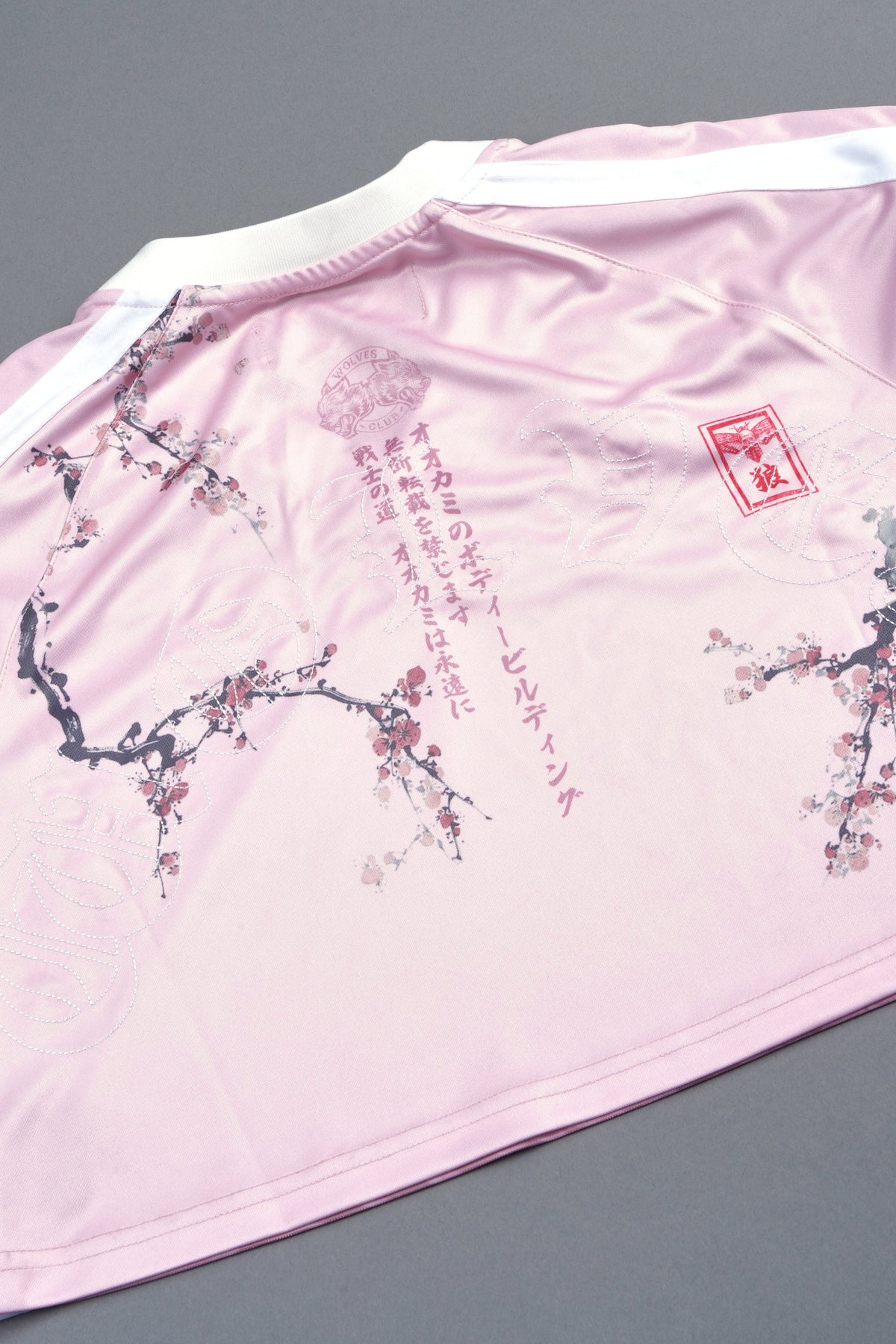 She Wave She Laced Crop Jersey Top in Blush Pink — imagem 5