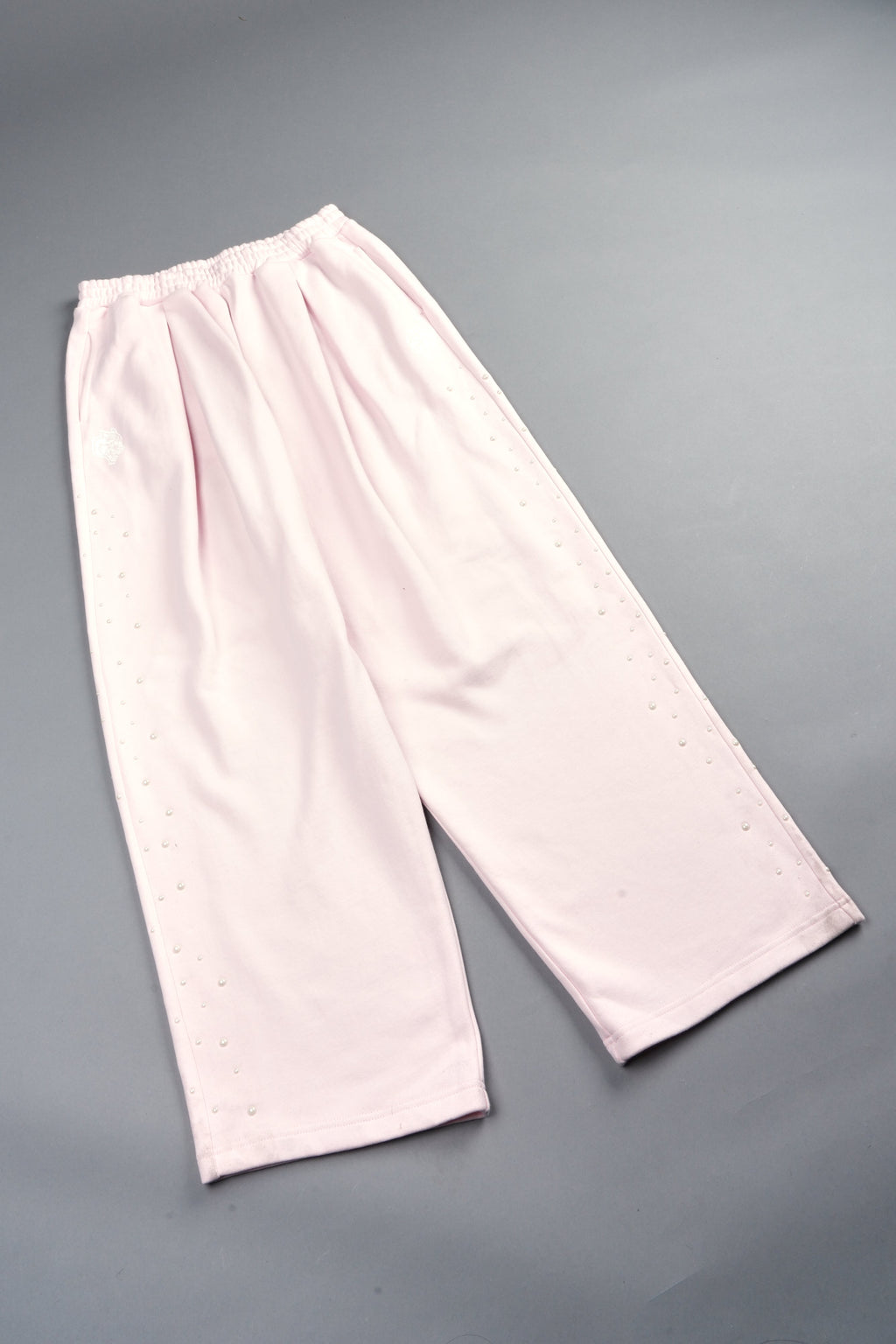 She Pearls Yara Pleated Sweat Pants In Blush Pink — imagem 3