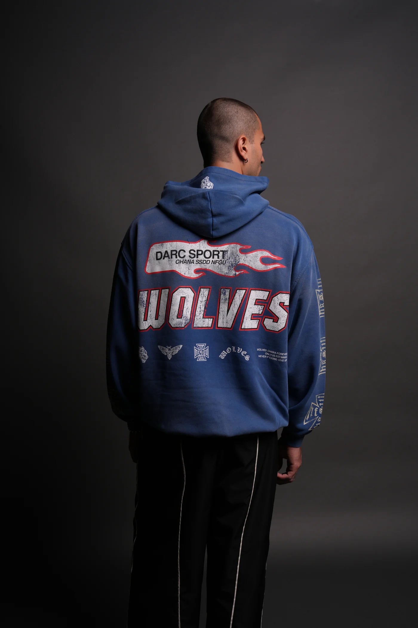 FULL SEND "PIERCE" HOODIE IN DARC COBALT DRIFT WASH