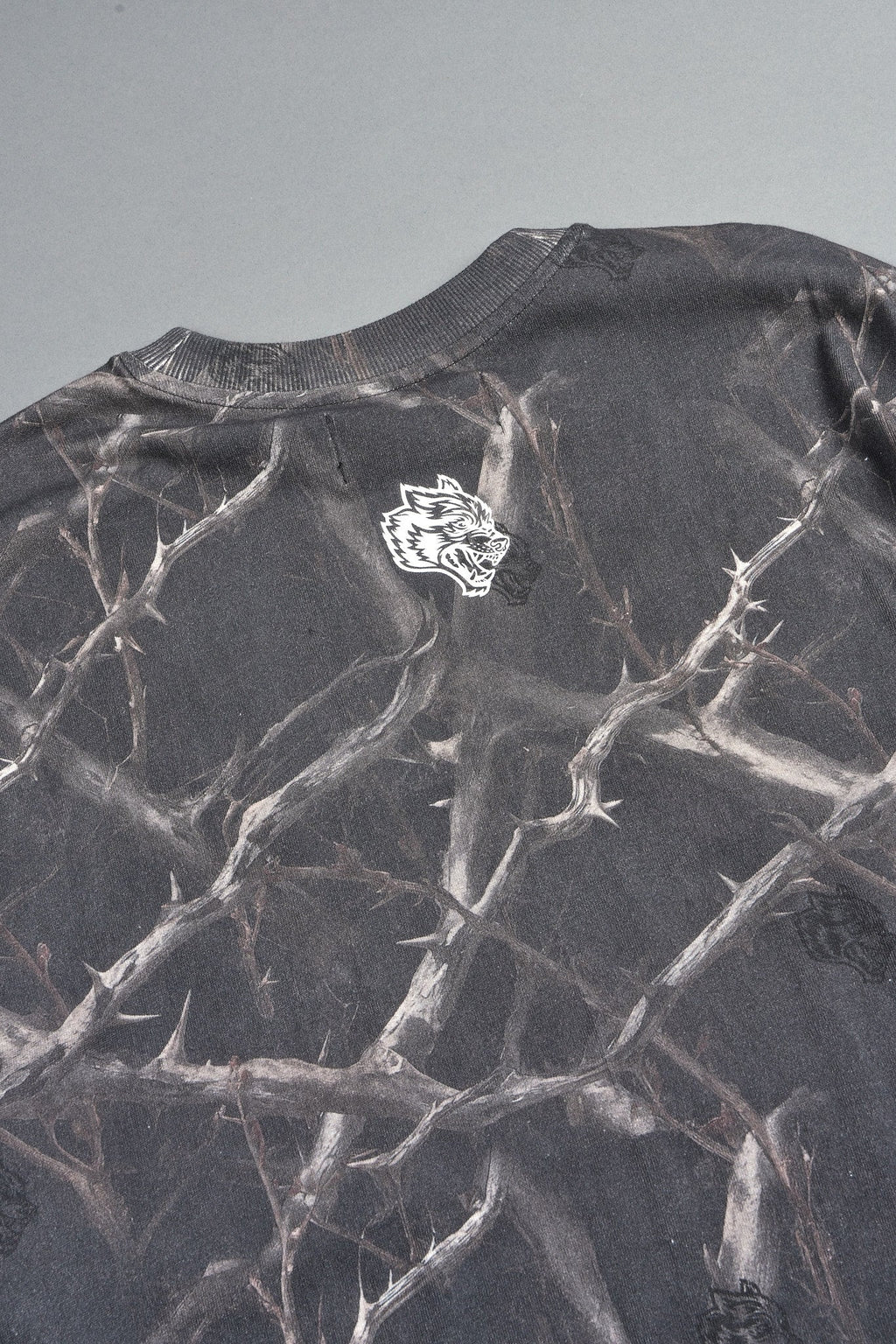 Studded Mantra Premium Oversized Tee In Darc Thorns