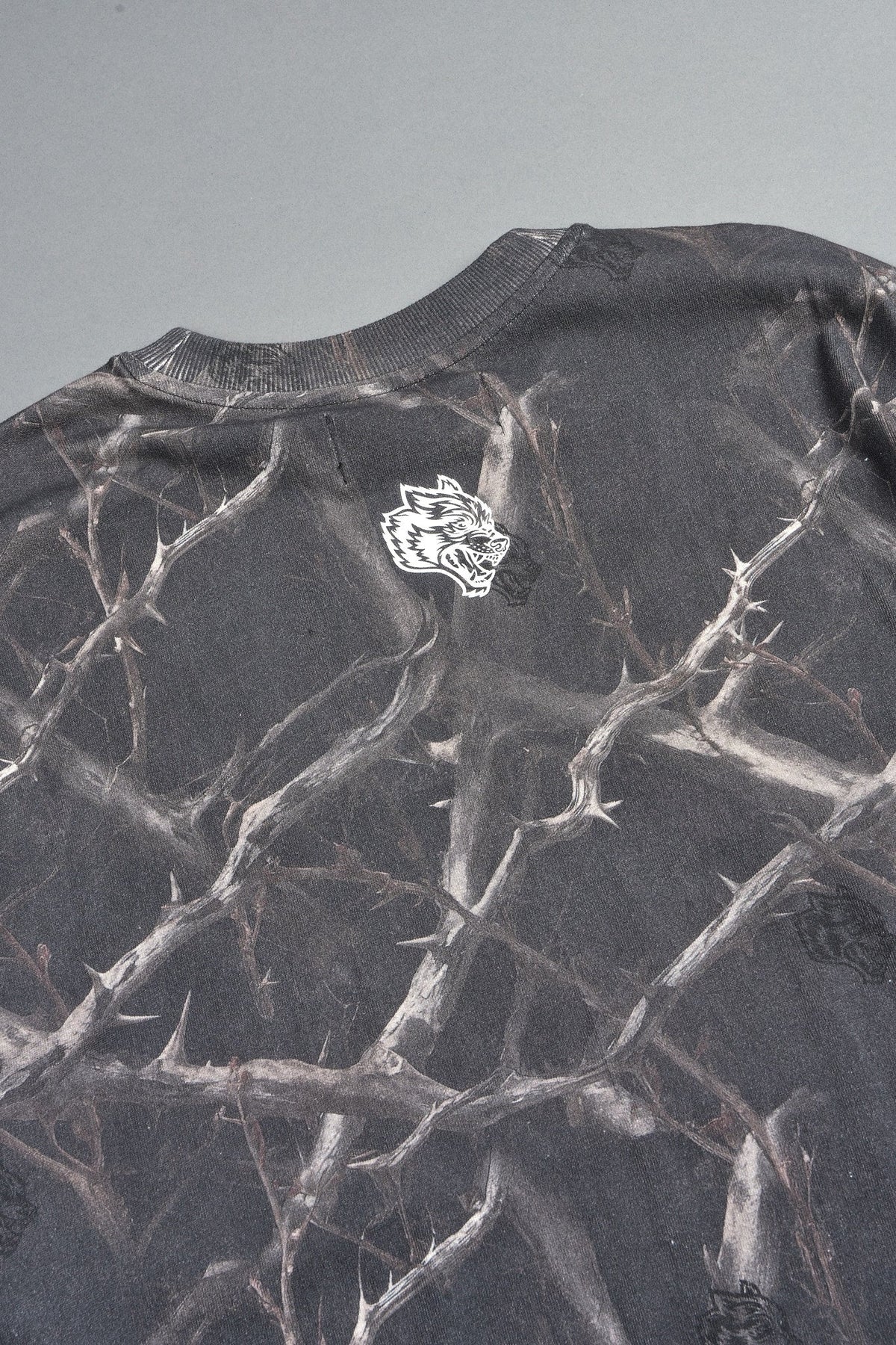 Studded Mantra Premium Oversized Tee In Darc Thorns