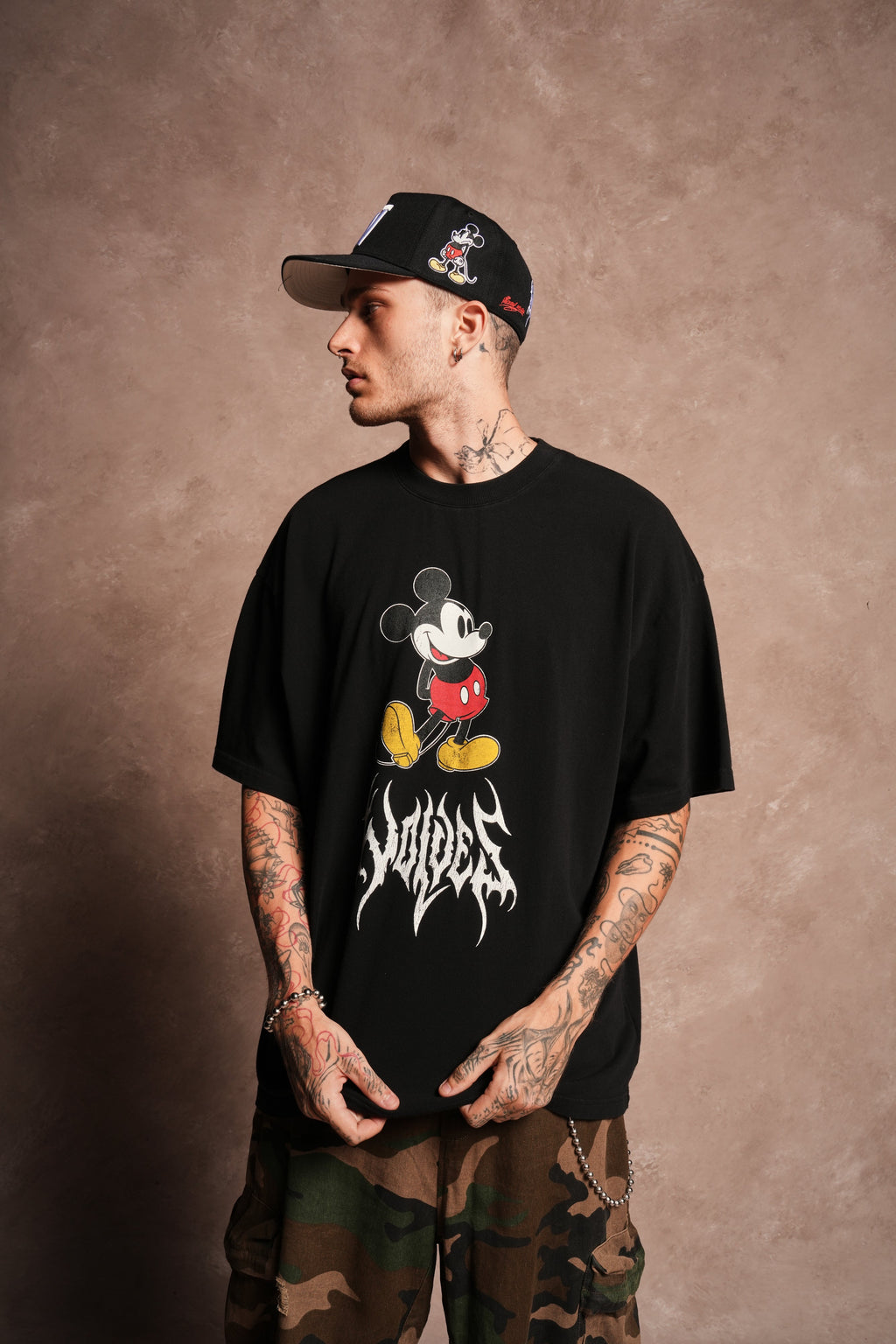 Mickey Mouse Hesh Premium Oversized Tee in Black