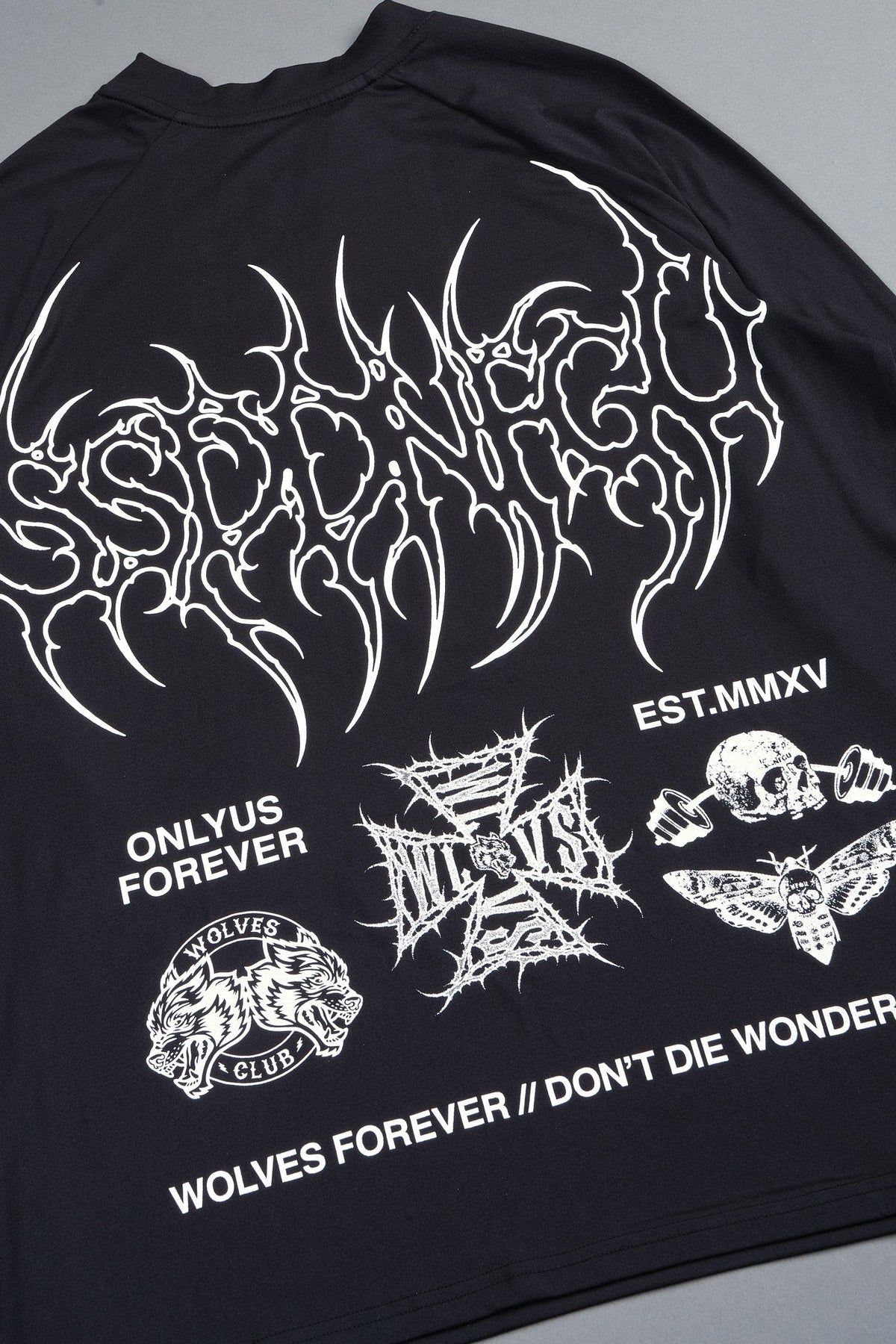 Hesh Mantra Dry Wolf Raglan Ls Tee In Black