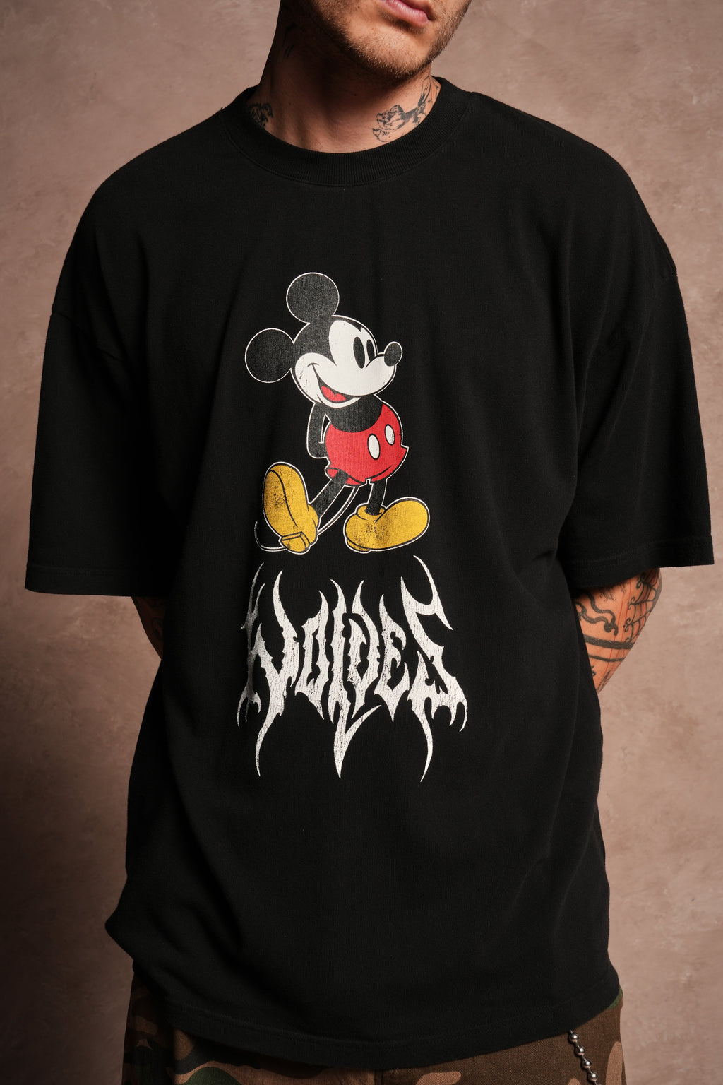 Mickey Mouse Hesh Premium Oversized Tee in Black