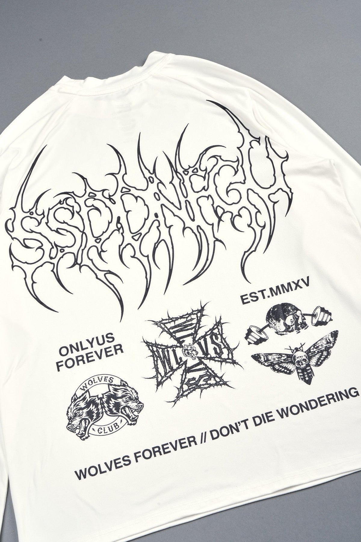 Hesh Mantra Dry Wolf Raglan Ls Tee In White