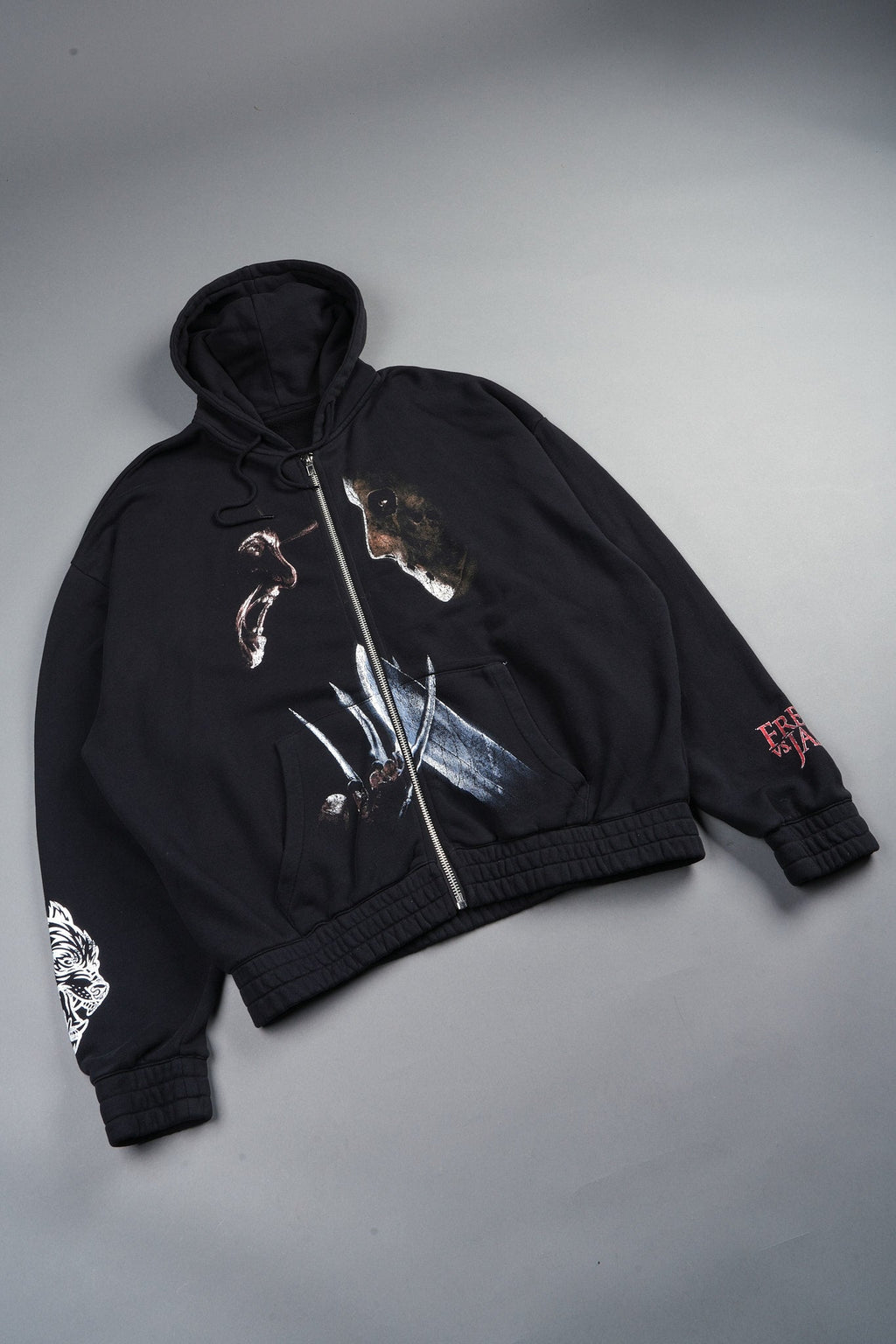 Freddy Vs Jason Chambers Zip Hoodie In Black