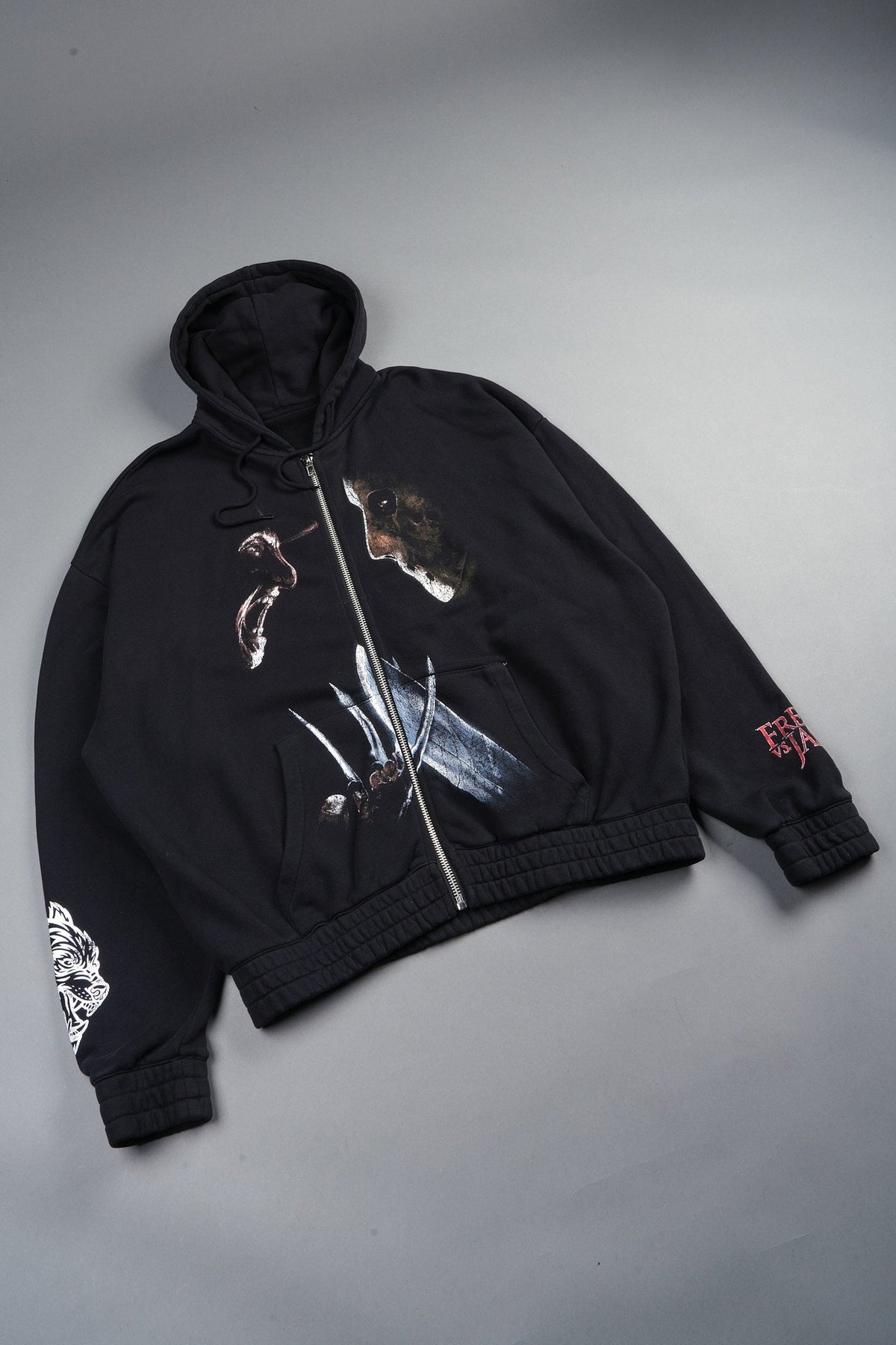 Freddy Vs Jason Chambers Zip Hoodie In Black