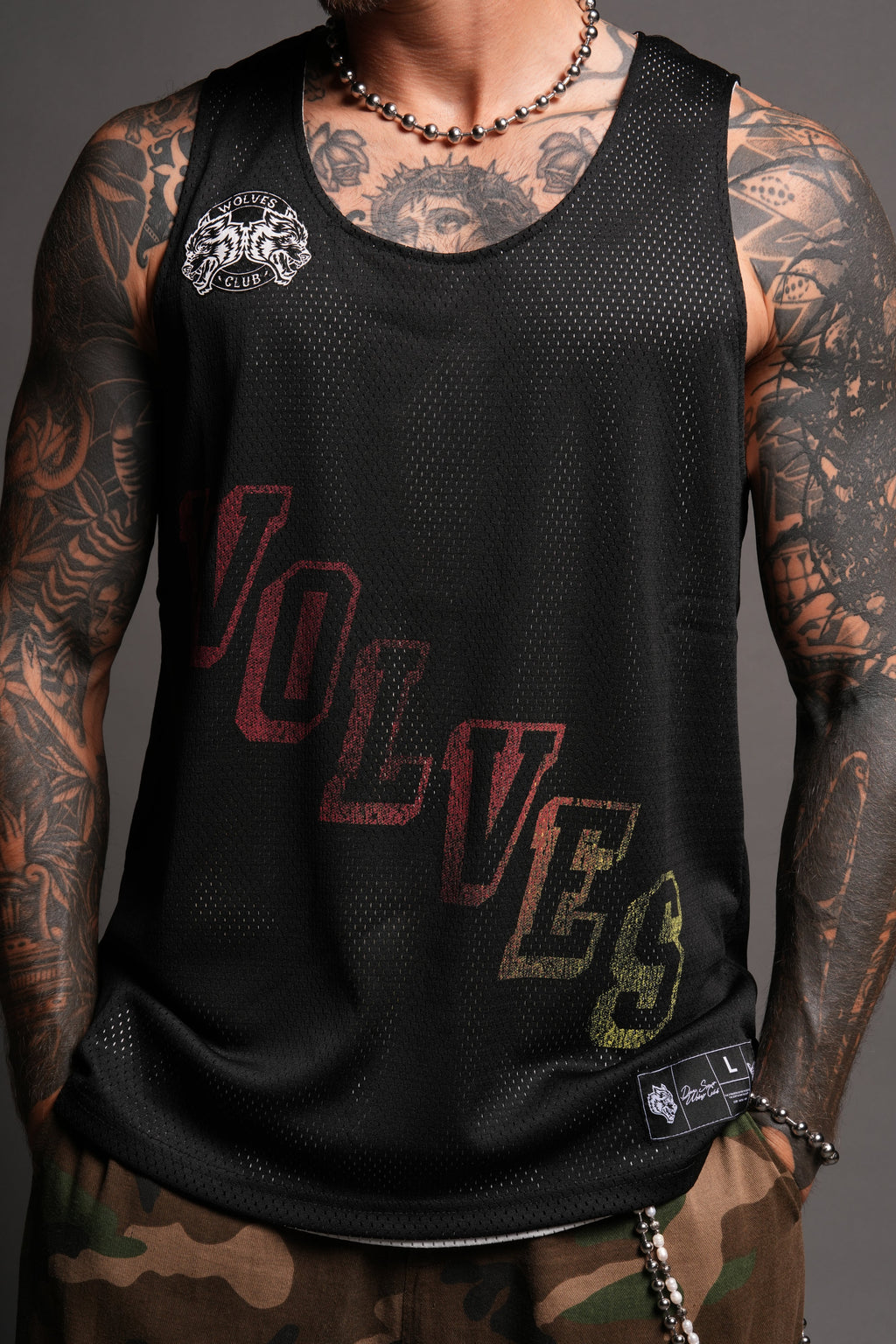 Infernal Club Reversible Bball Jersey In Black/Cream - imagem 5