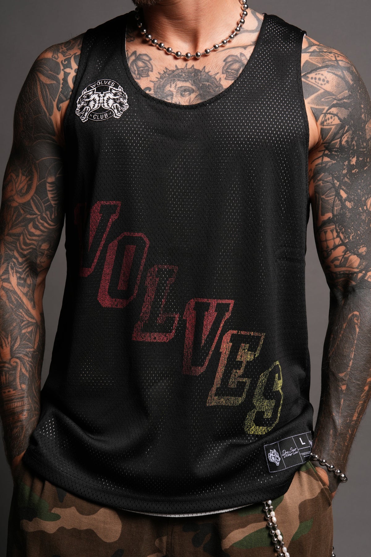 Infernal Club Reversible Bball Jersey In Black/Cream - imagem 5