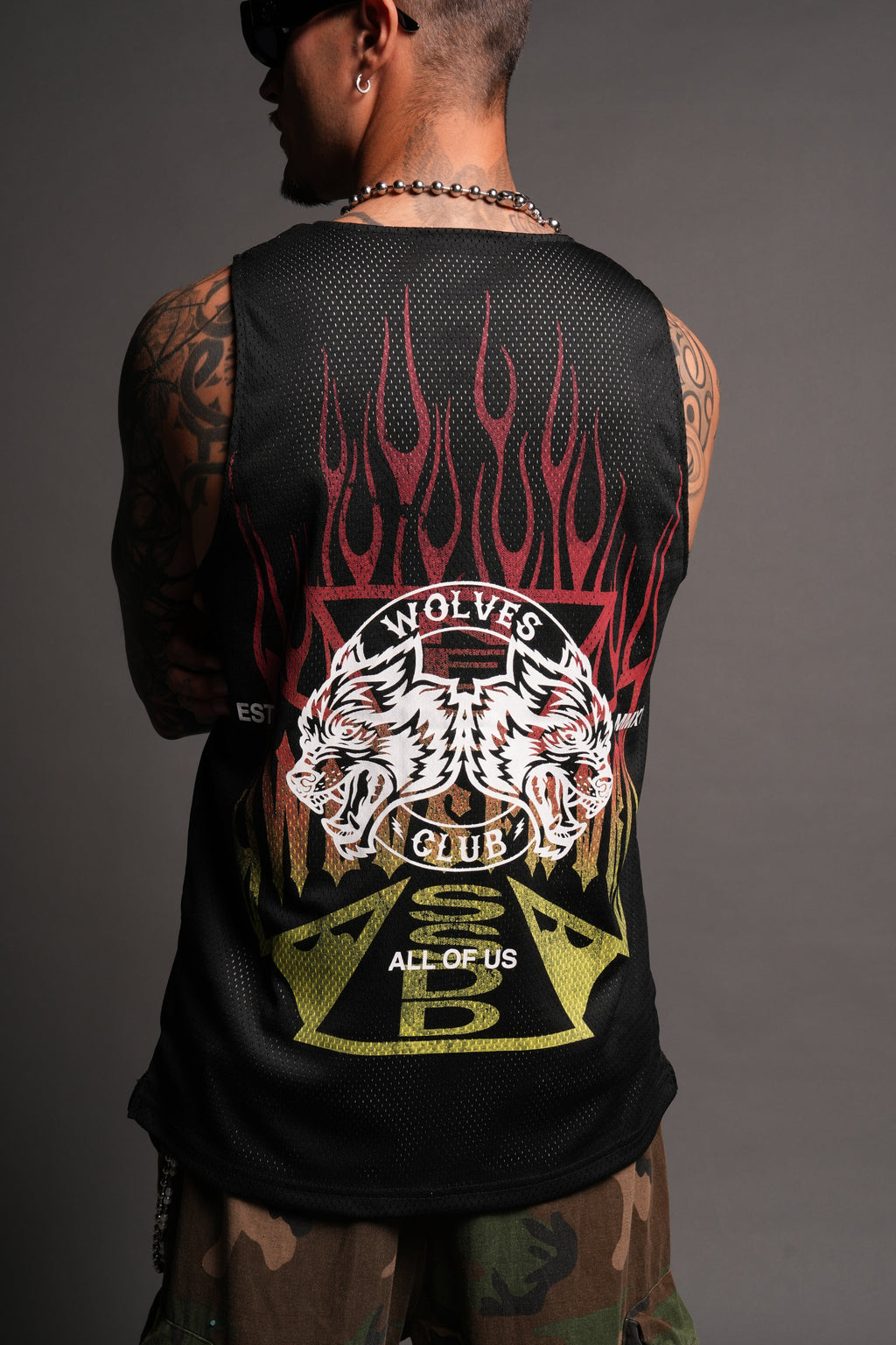 Infernal Club Reversible Bball Jersey In Black/Cream - imagem 2