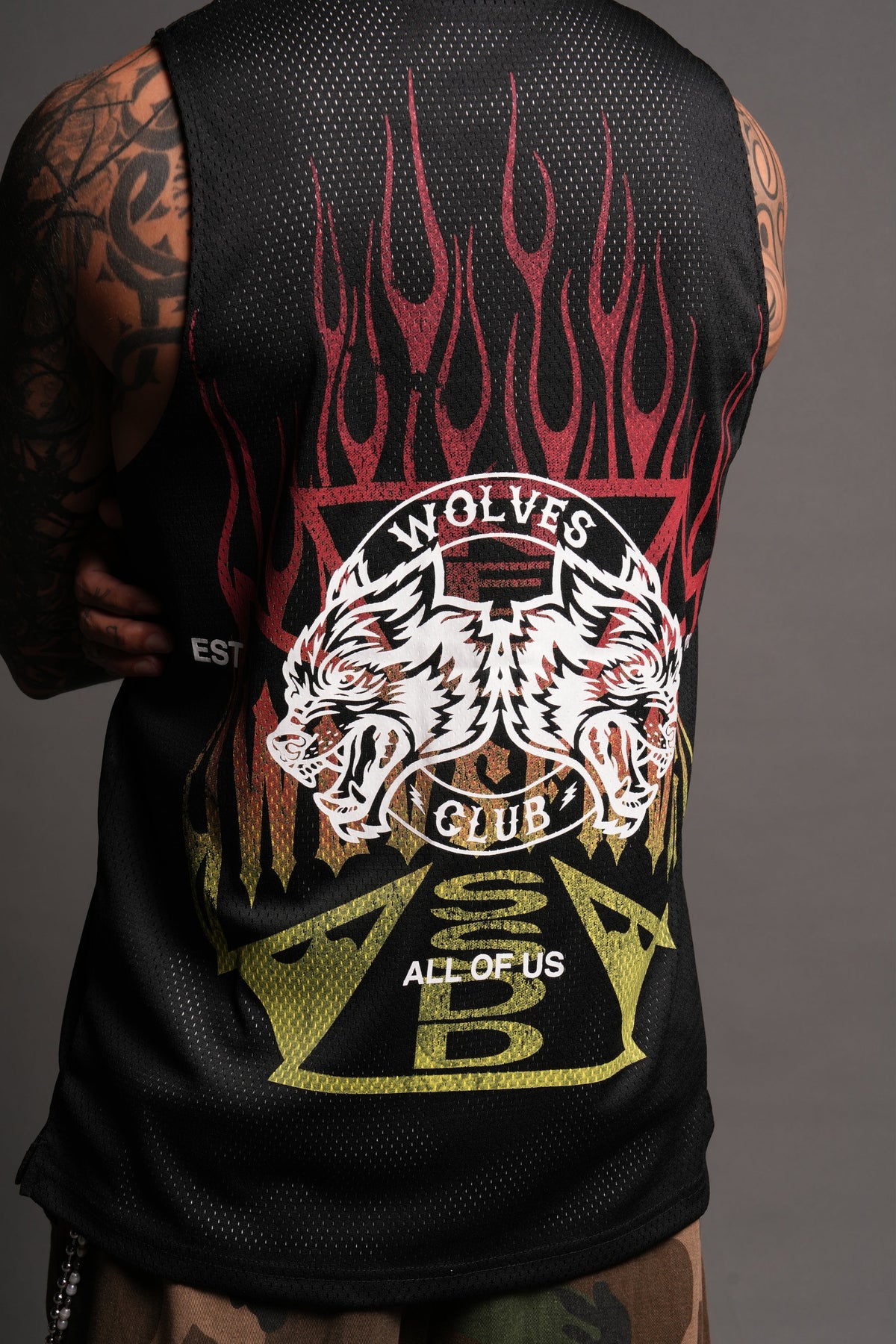 Infernal Club Reversible Bball Jersey In Black/Cream - imagem 6