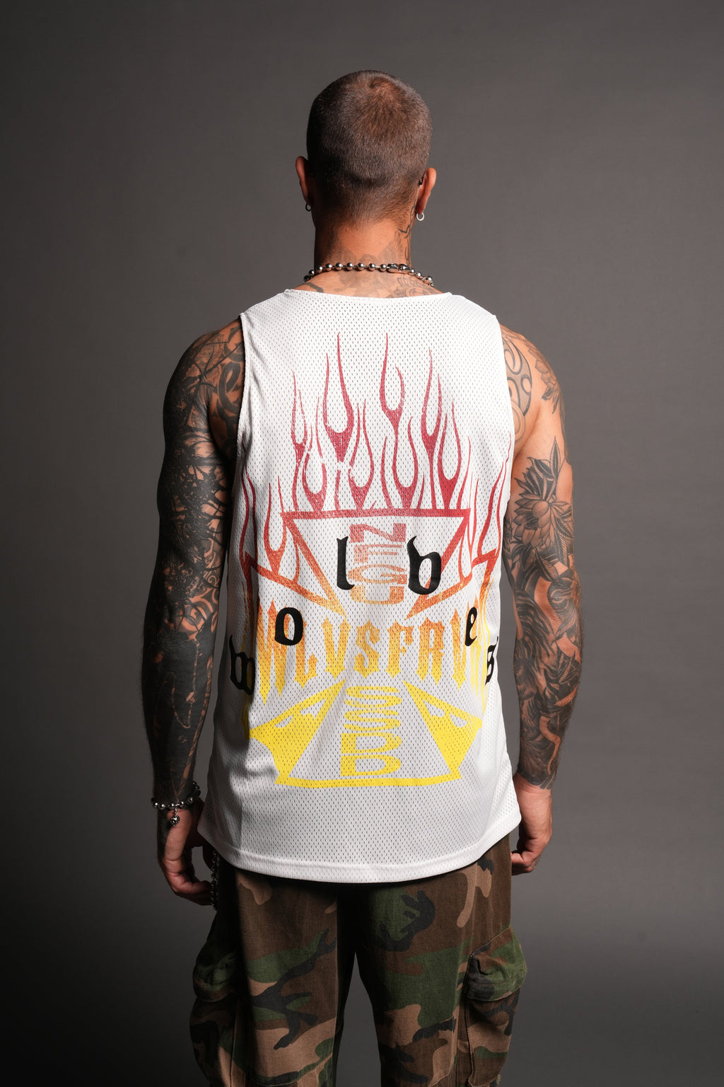 Infernal Club Reversible Bball Jersey In Black/Cream - imagem 8