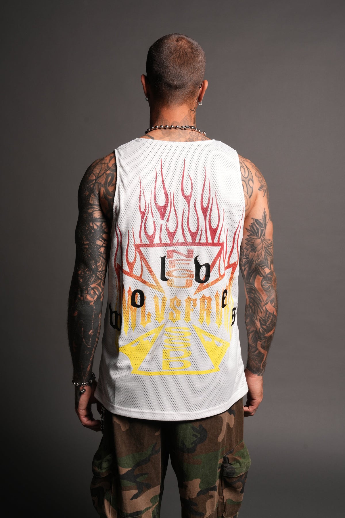 Infernal Club Reversible Bball Jersey In Black/Cream - imagem 8