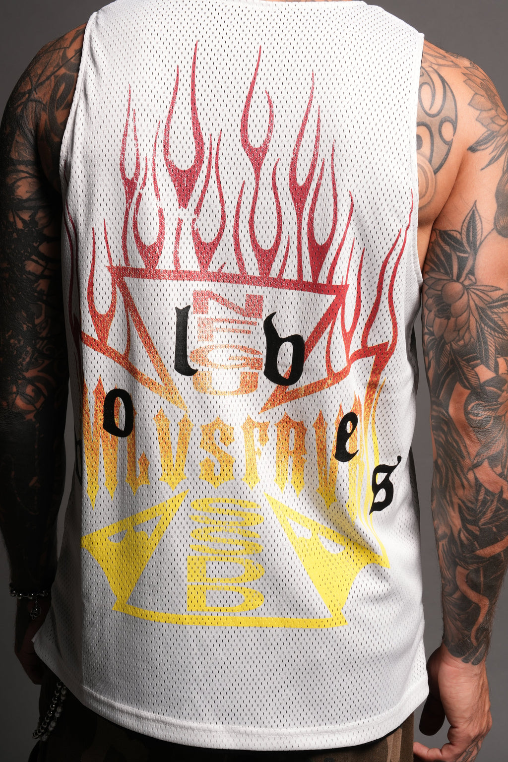 Infernal Club Reversible Bball Jersey In Black/Cream - imagem 12
