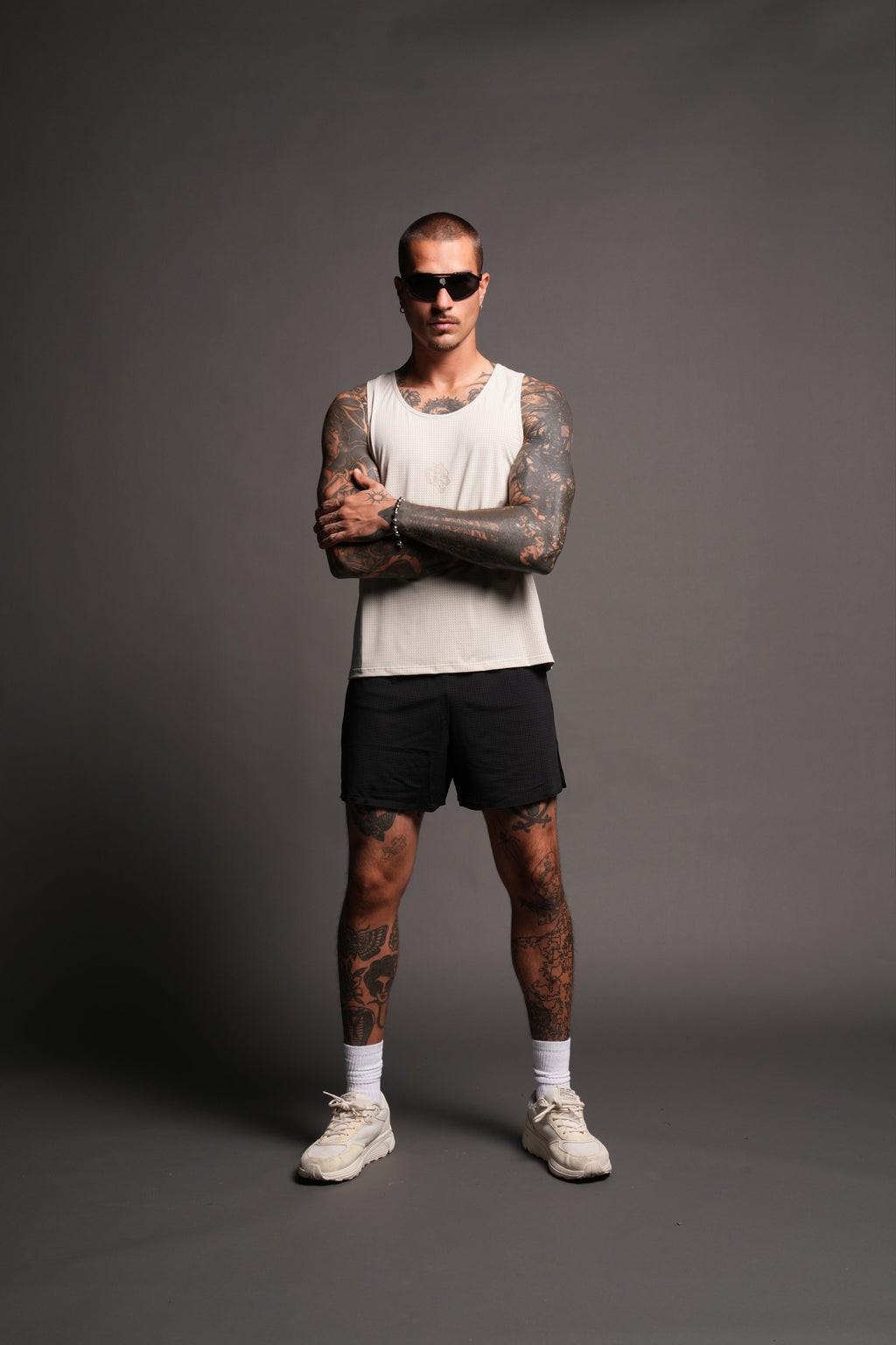 Pyramid V3 Rocky Running Tank In Cream - imagem 5