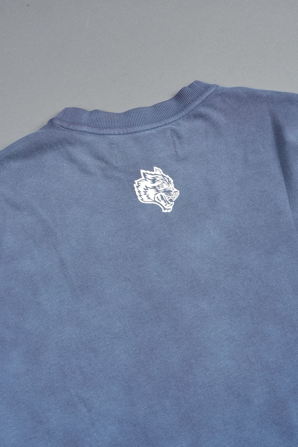 Studded Mantra Premium Oversized Tee In Storm Blue Super Sun Fade