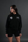 Wolf Hesh Owen Cropped Hoodie in Black