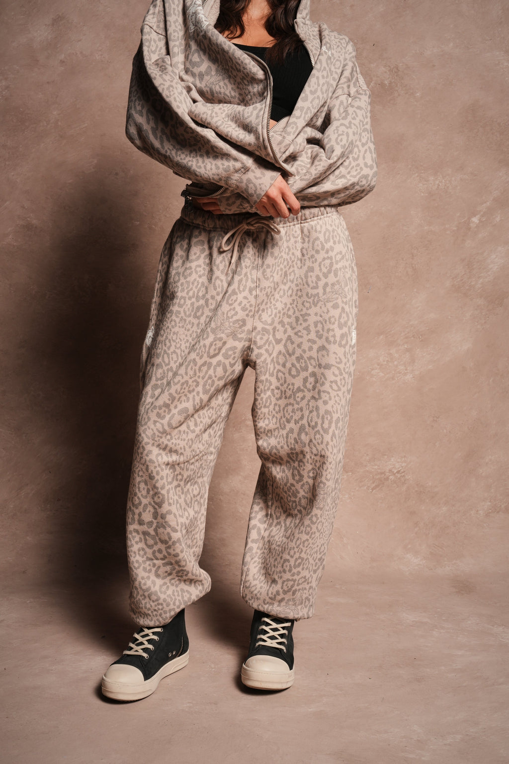 Dual Premium Lounger Sweatpants in Clay Leopard