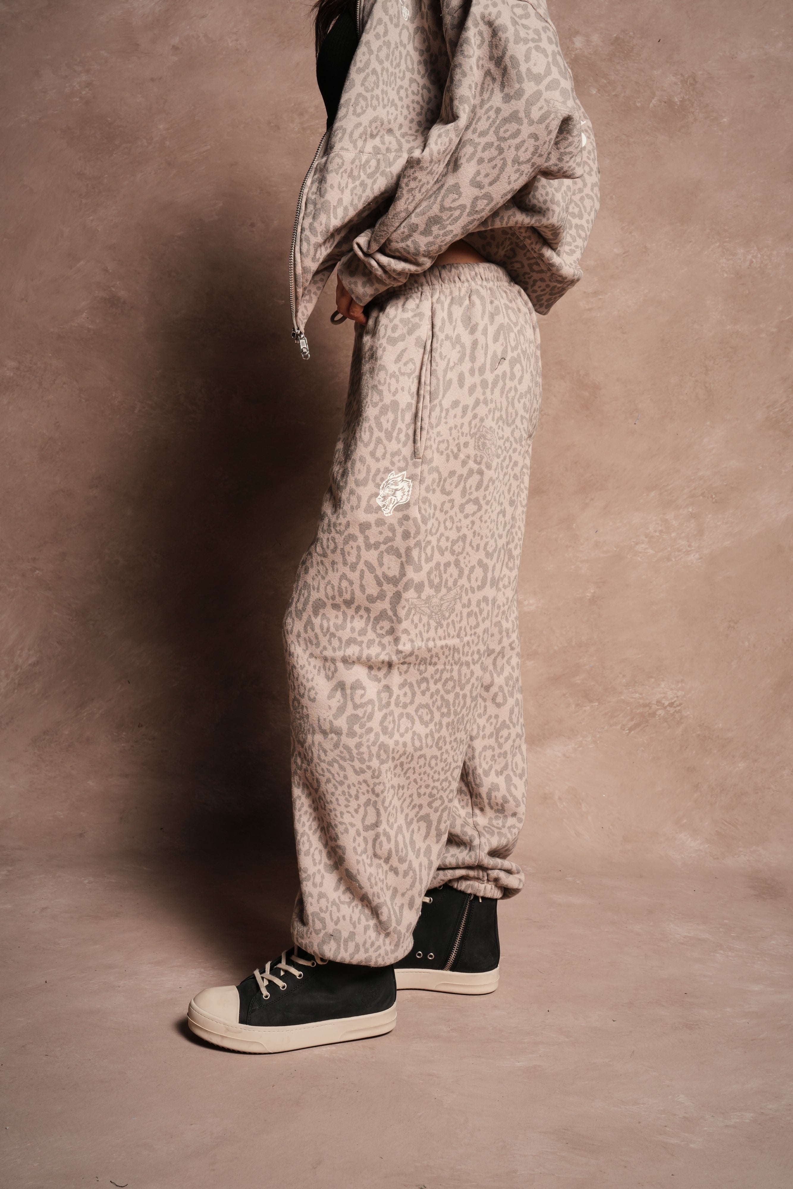 Dual Premium Lounger Sweatpants in Clay Leopard