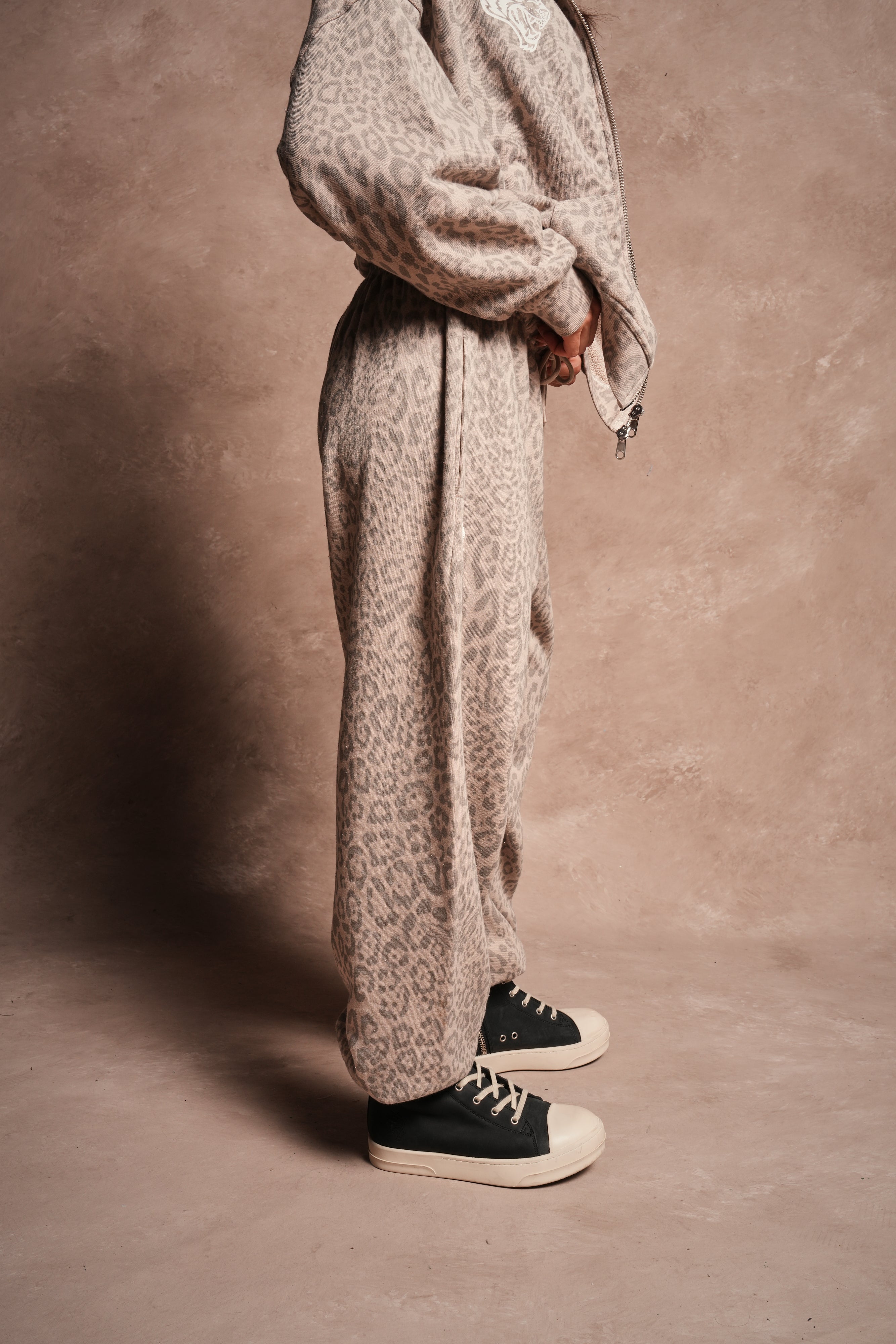 Dual Premium Lounger Sweatpants in Clay Leopard