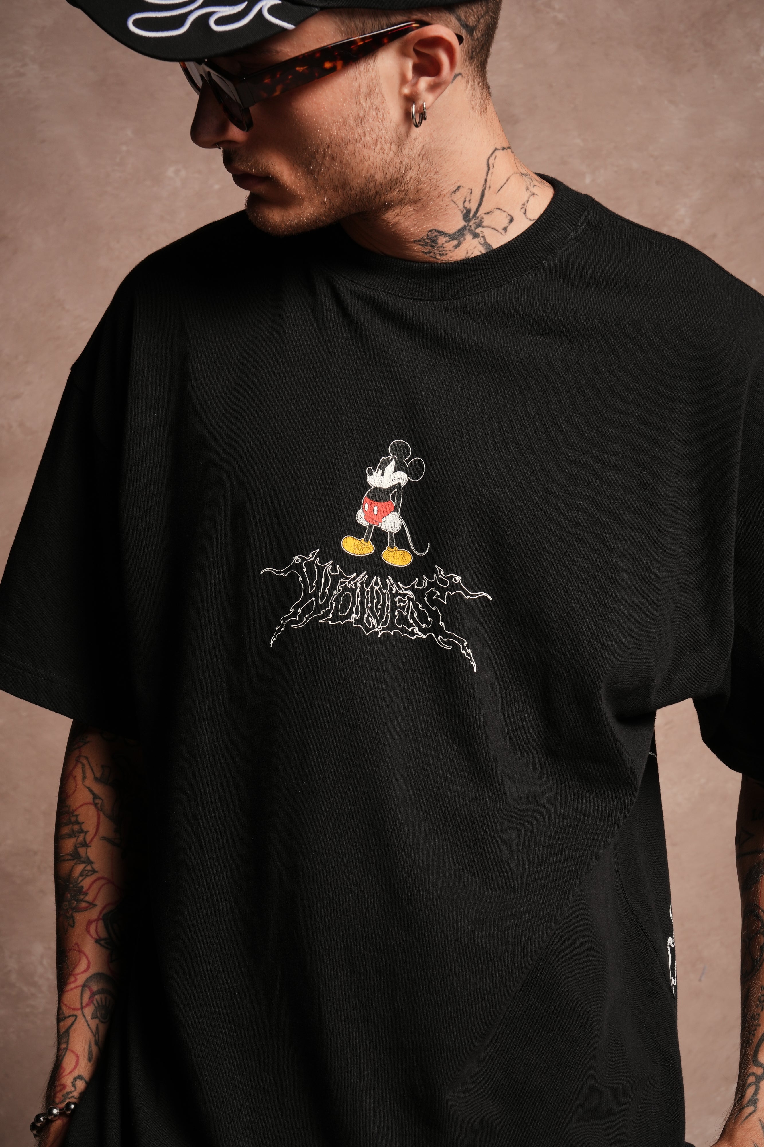 Mickey Wlvsfrvr Premium Oversized Tee in Black